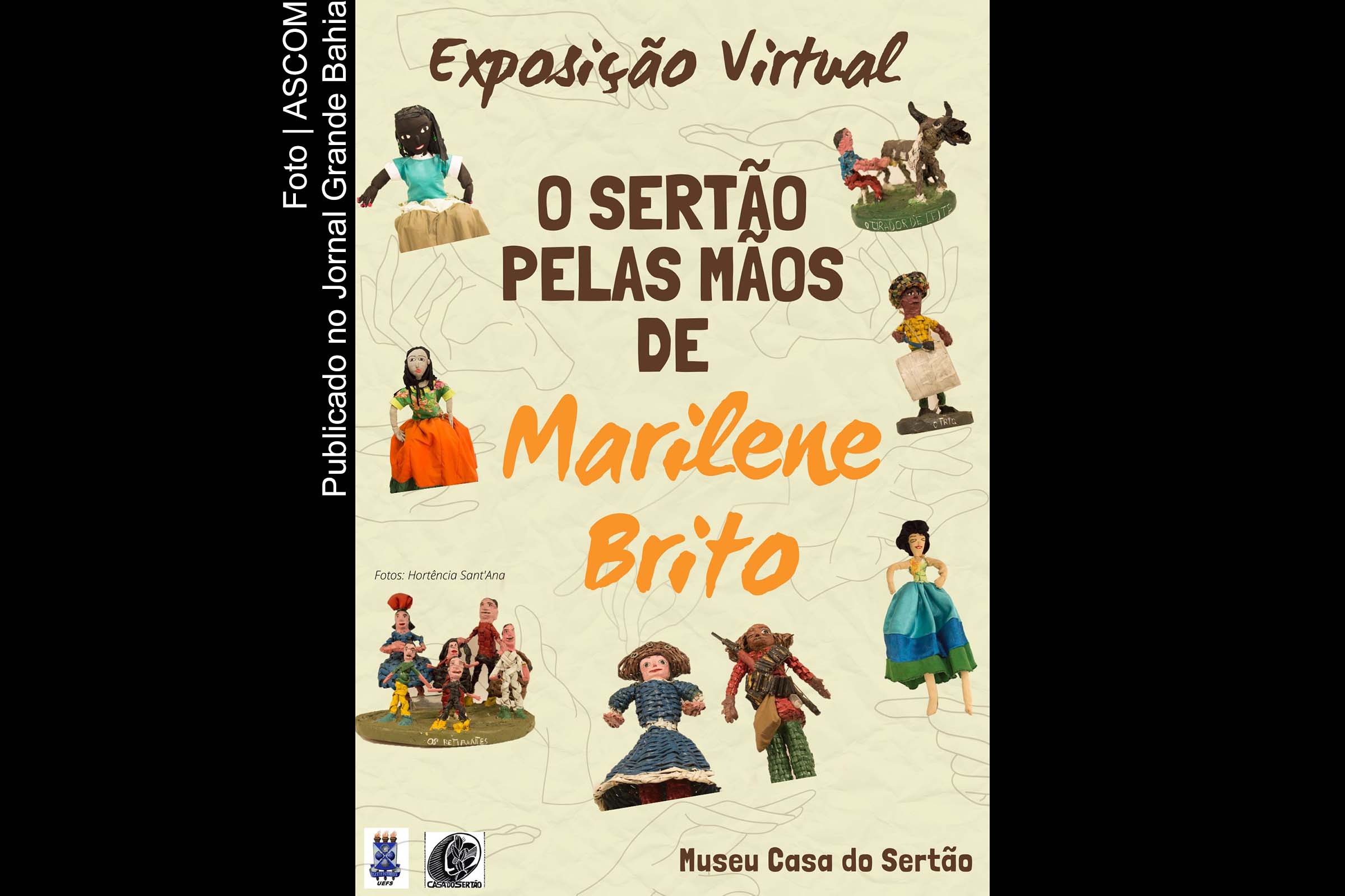 Cartaz anuncia exposição virtual O sertão pelo olhar de Marilene Brito.