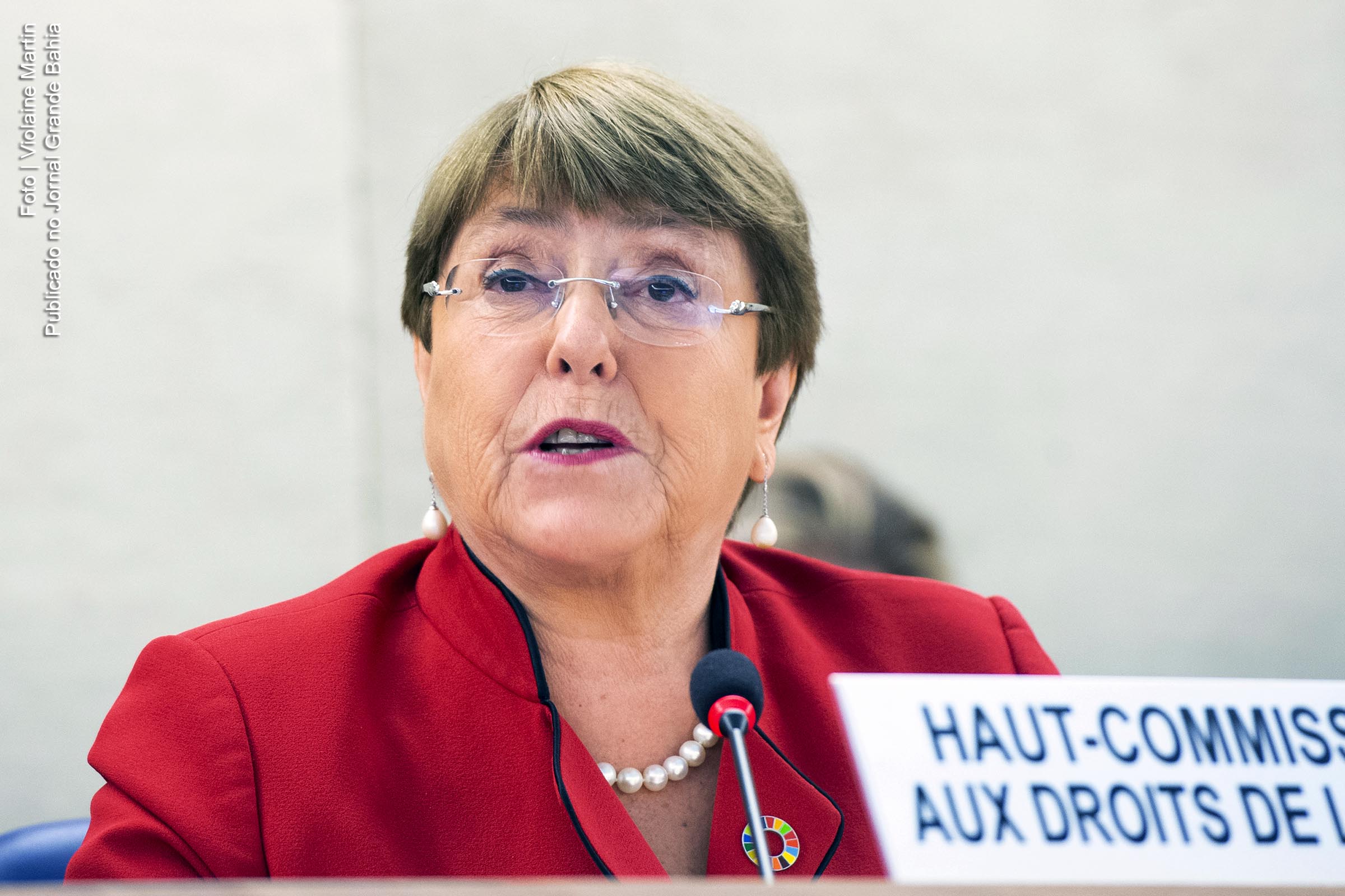 Michelle Bachelet, Alta Comissária das Nações Unidas para os Direitos Humanos.