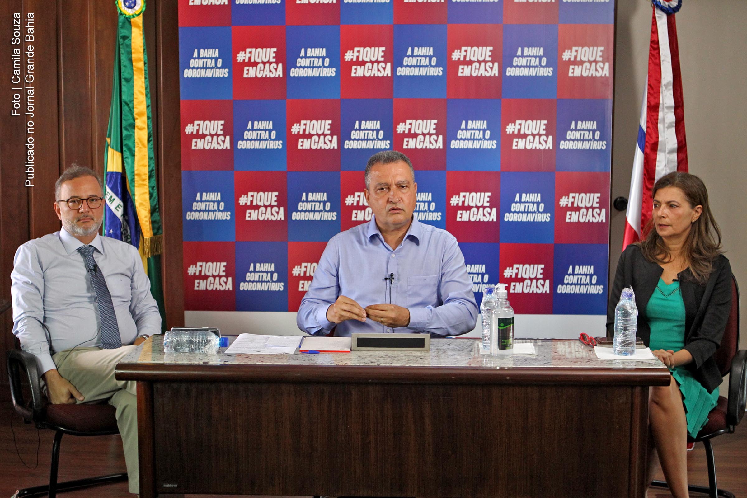 Secretário Fábio Vilas-Boas, governador Rui Costa e a secretária Adélia Pinheiro.