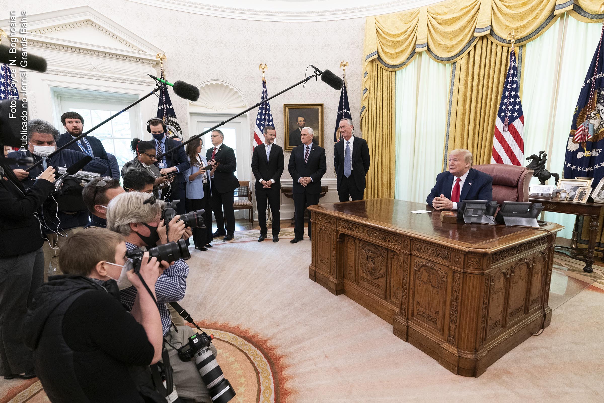 Donald Trump, presidente dos EUA, mantém beligerância comercial com a China.