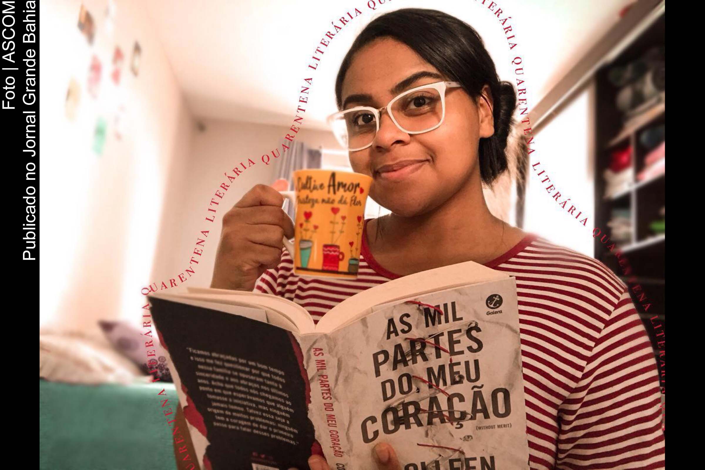 Estudante Mariele do 3º ano em isolamento literário.