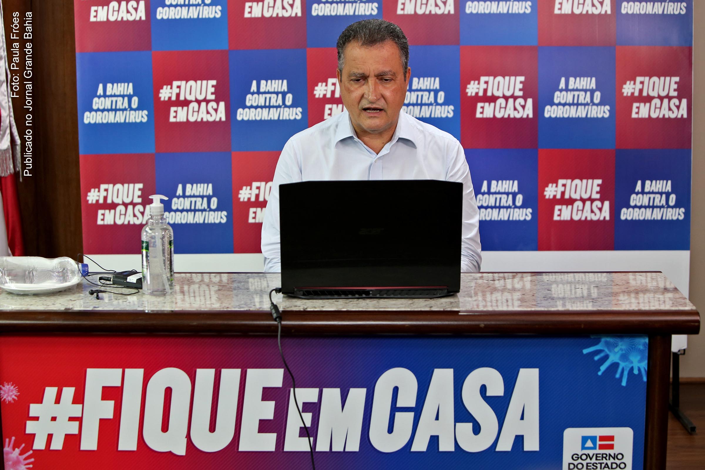 Governador Rui Costa detalha ações do governo para enfrentamento ao novo coronavírus na Bahia durante entrevista à imprensa das regiões de Feira de Santana, Itabuna e Jequié