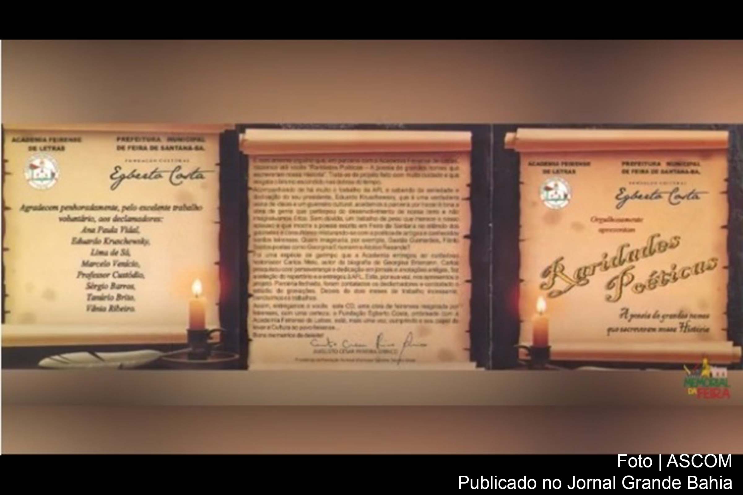 CD lançado em 2010 pela Academia Feirense de Letras e a Fundação Cultural Egberto Costa.