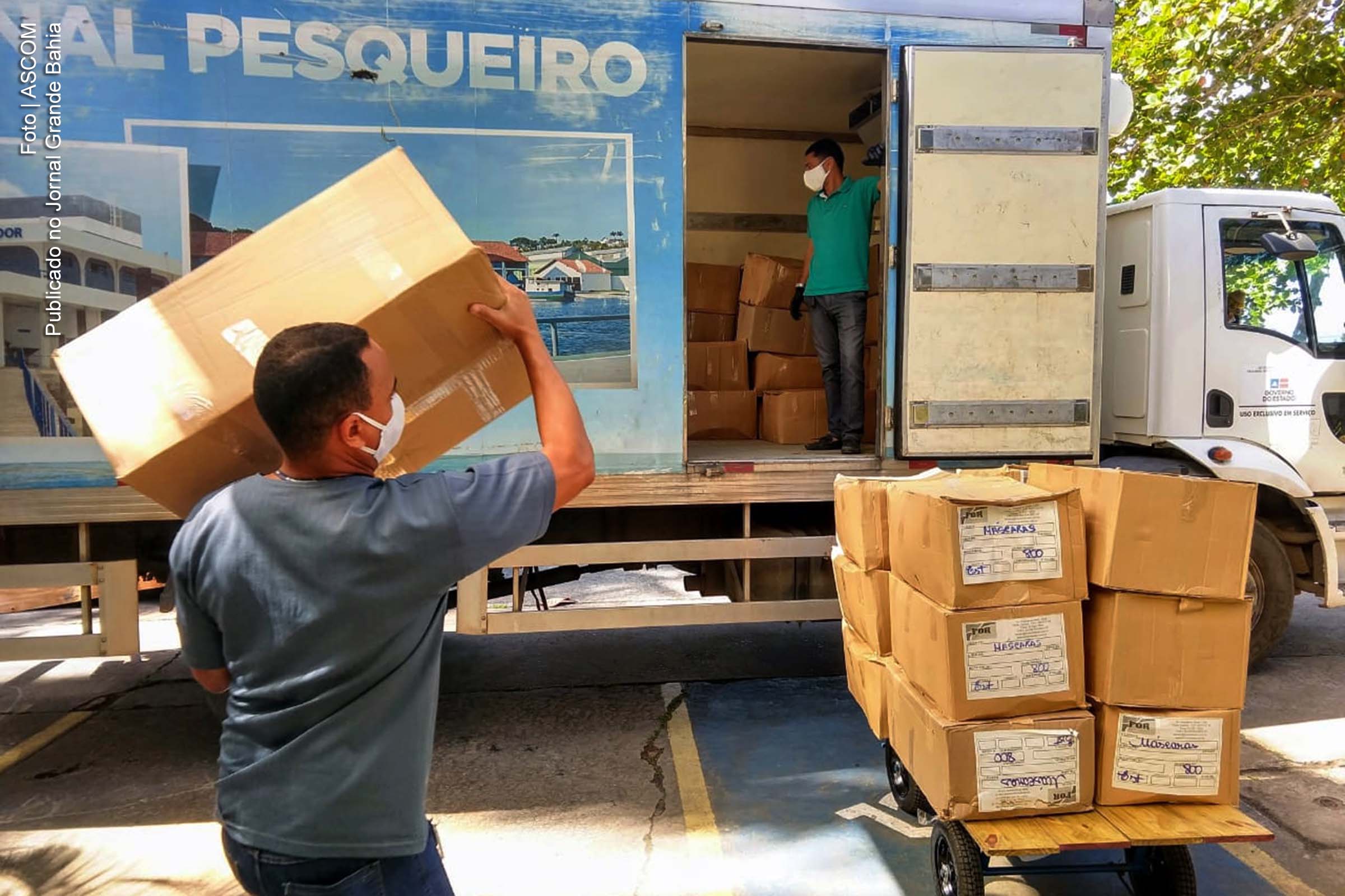 200 mil máscaras para pescadores e comunidades tradicionais são entregues pelo Governo Rui Costa.