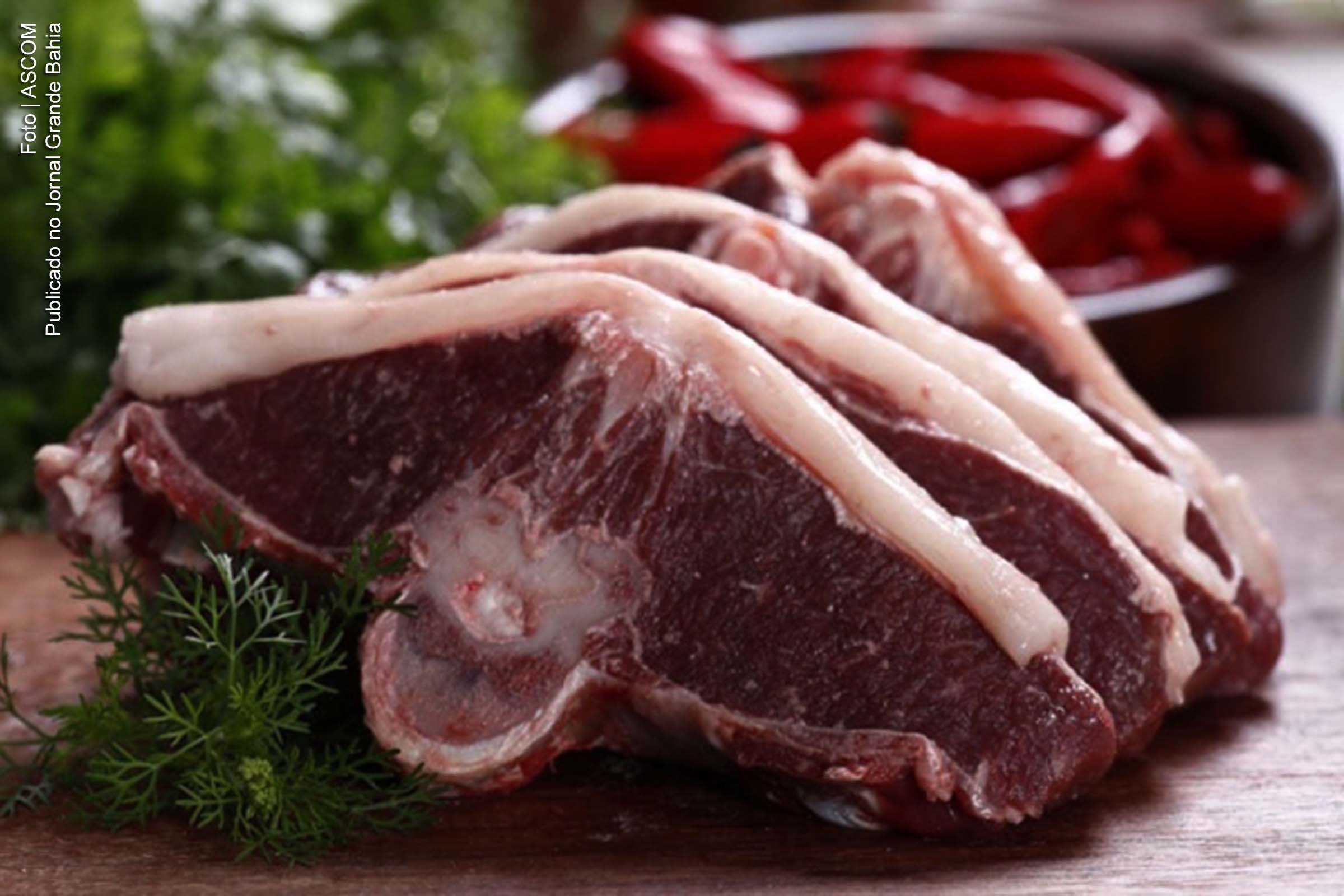 Carne de caprino resultante da produção da agricultura familiar.