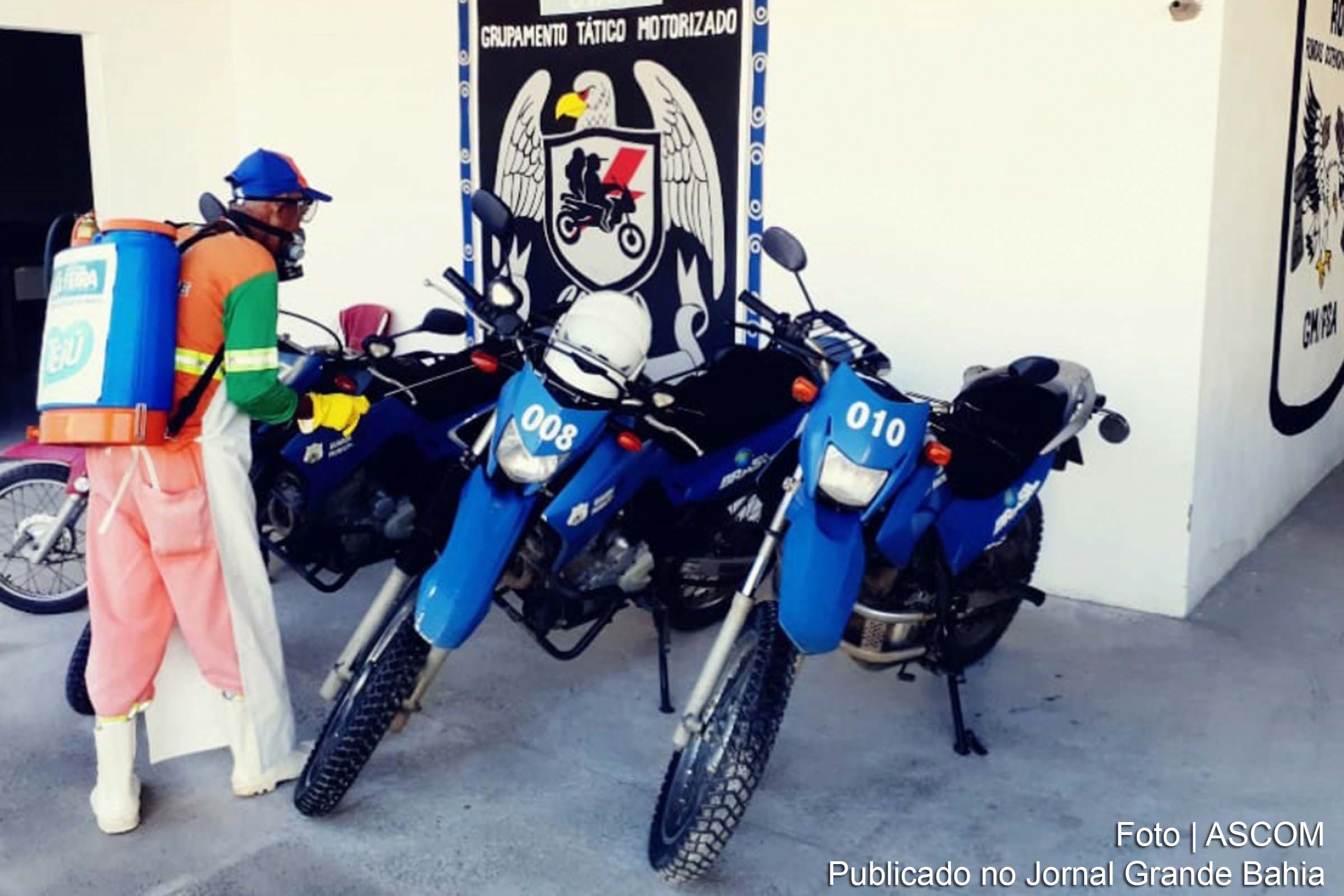 Base da Guarda Municipal de Feira de Santana passa por desinfecção