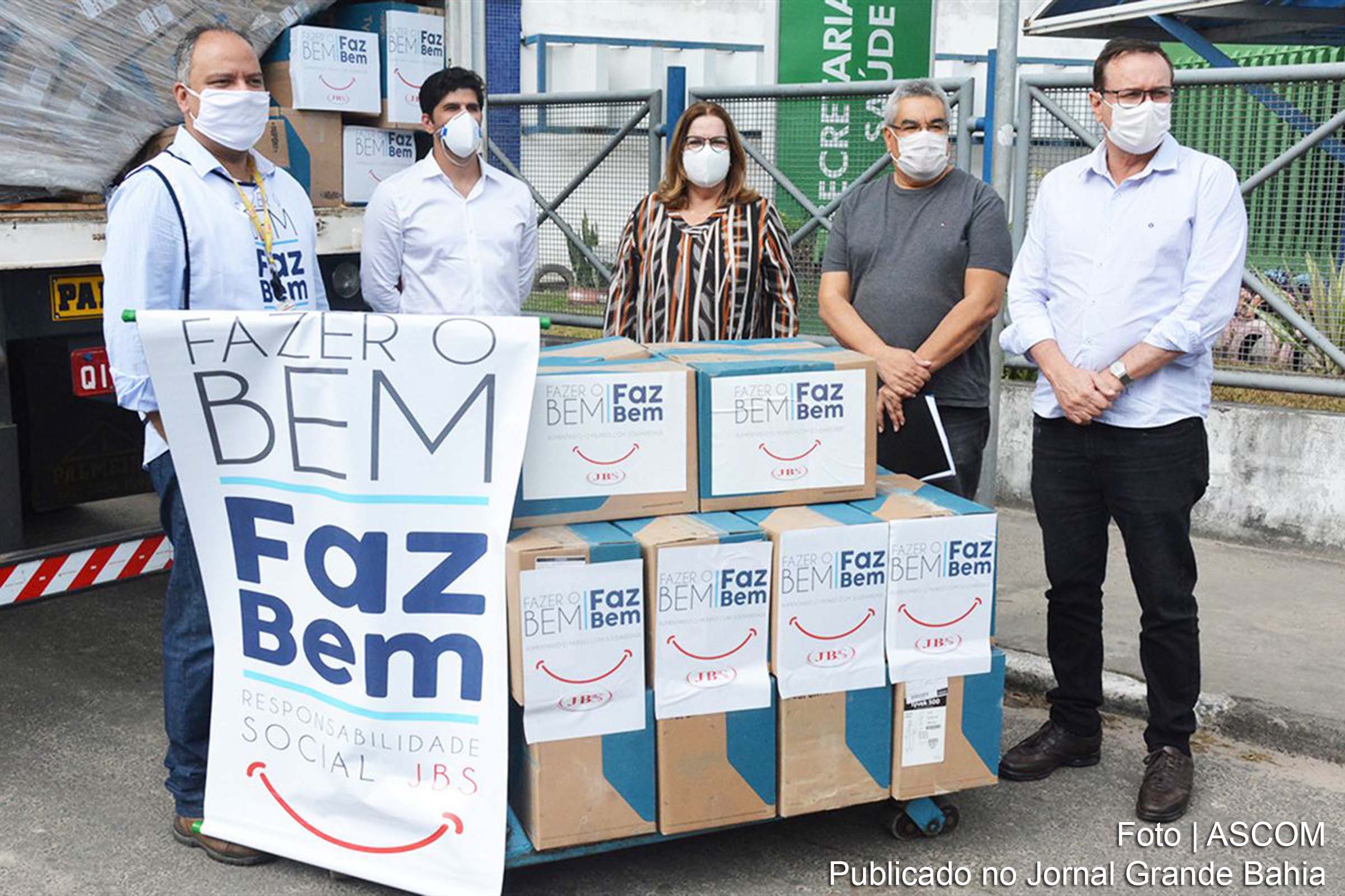 A doação foi realizada pela empresa JBS, através do programa ‘Fazer o Bem Faz Bem’.