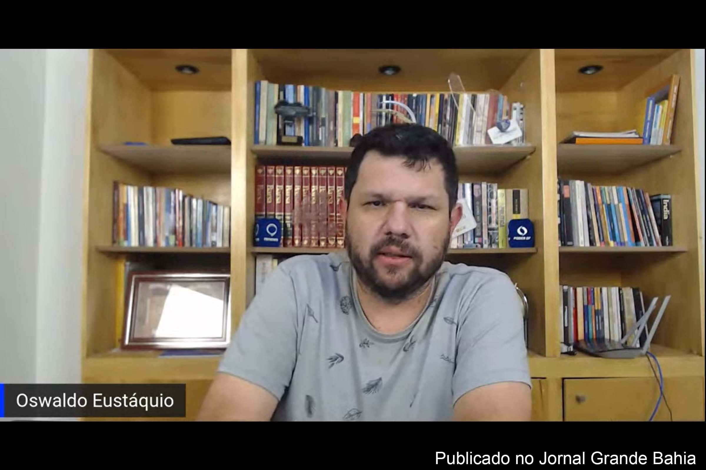 Blogueiro bolsonarista Oswaldo Eustáquio foi preso pela Polícia Federal, nesta sexta-feira (26/06/2020) em Campo Grande (MS).