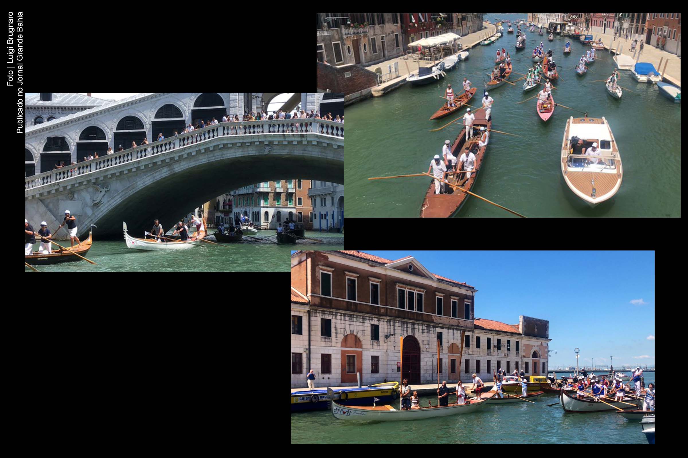 Veneza homenageia os profissionais da saúde.