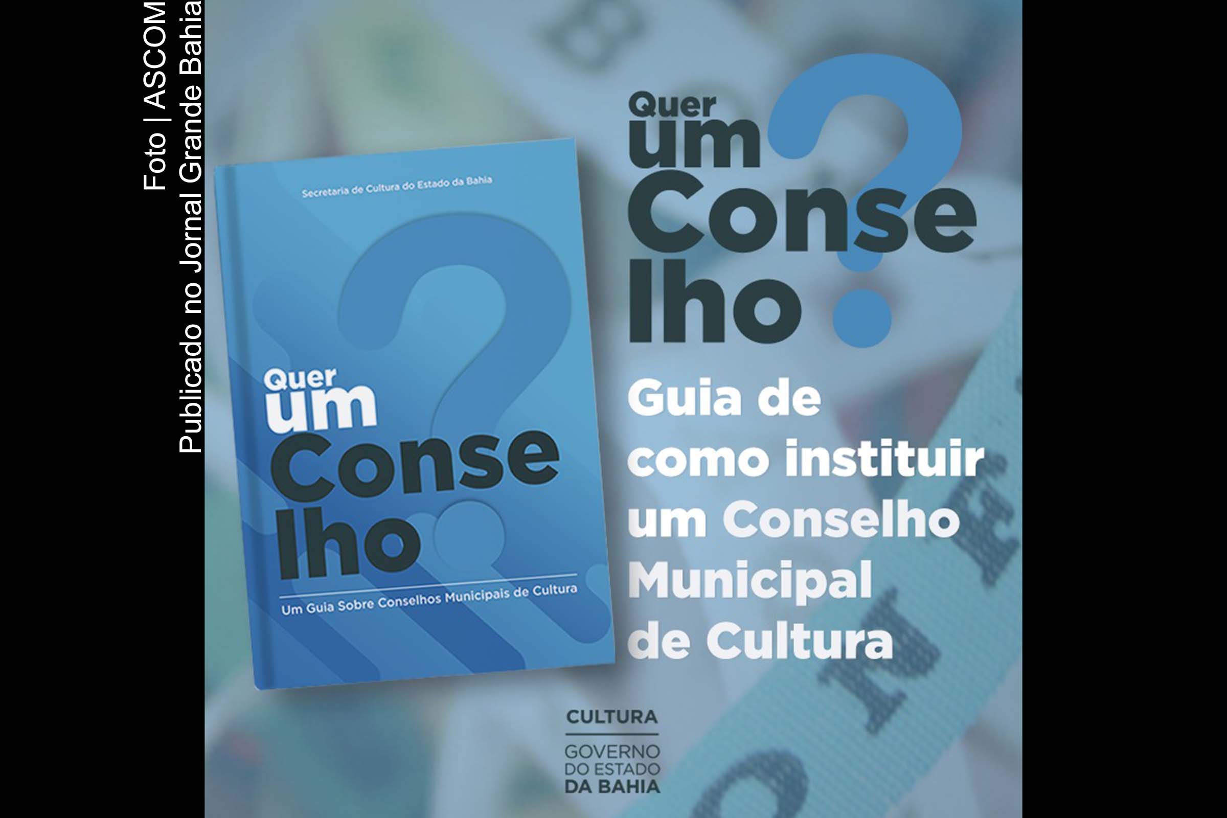 Cartaz anuncia lançamento do livro ' Quer um conselho'.