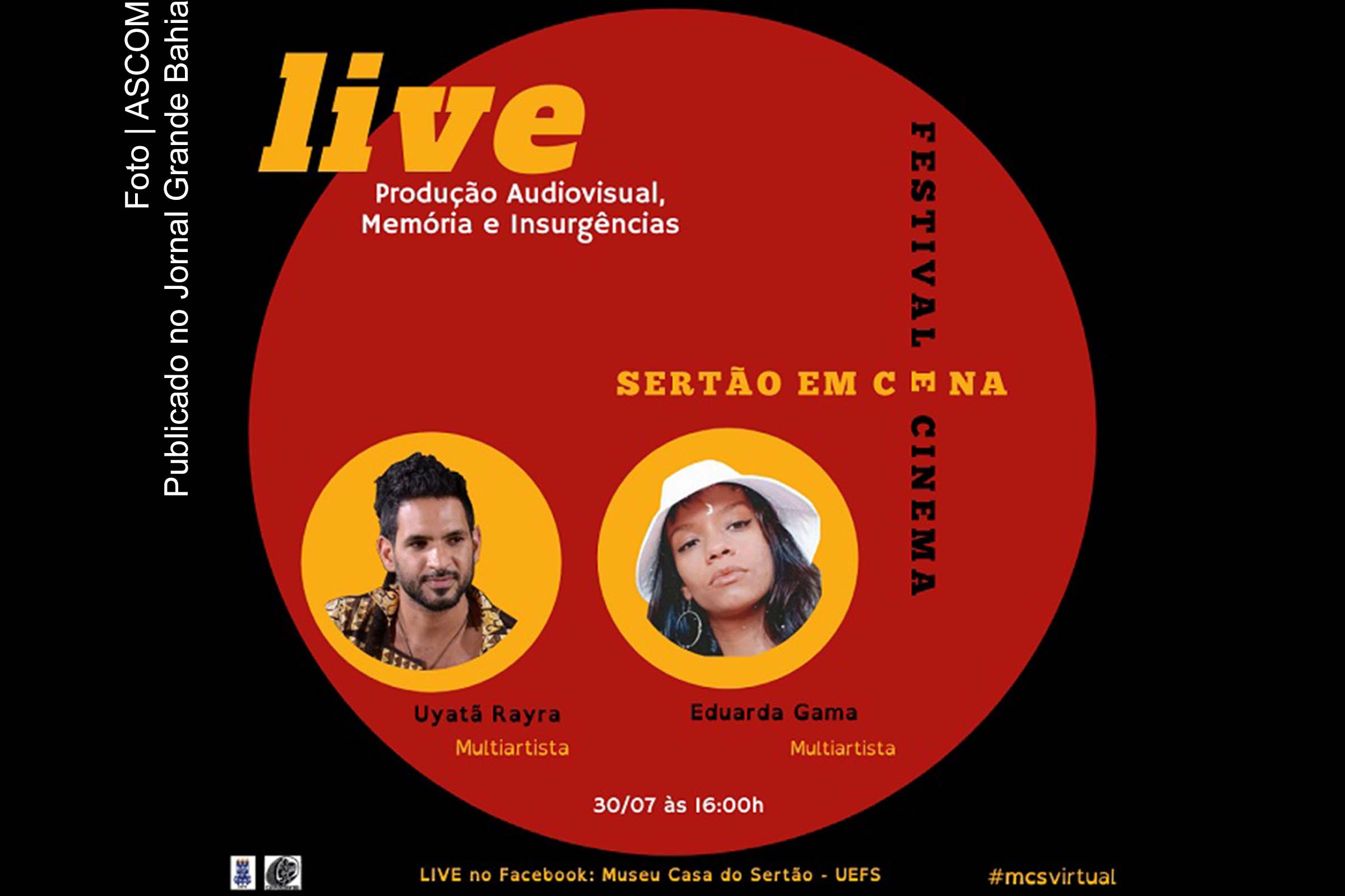 Cartaz anuncia programação do Festival de Cinema Sertão em Cena.