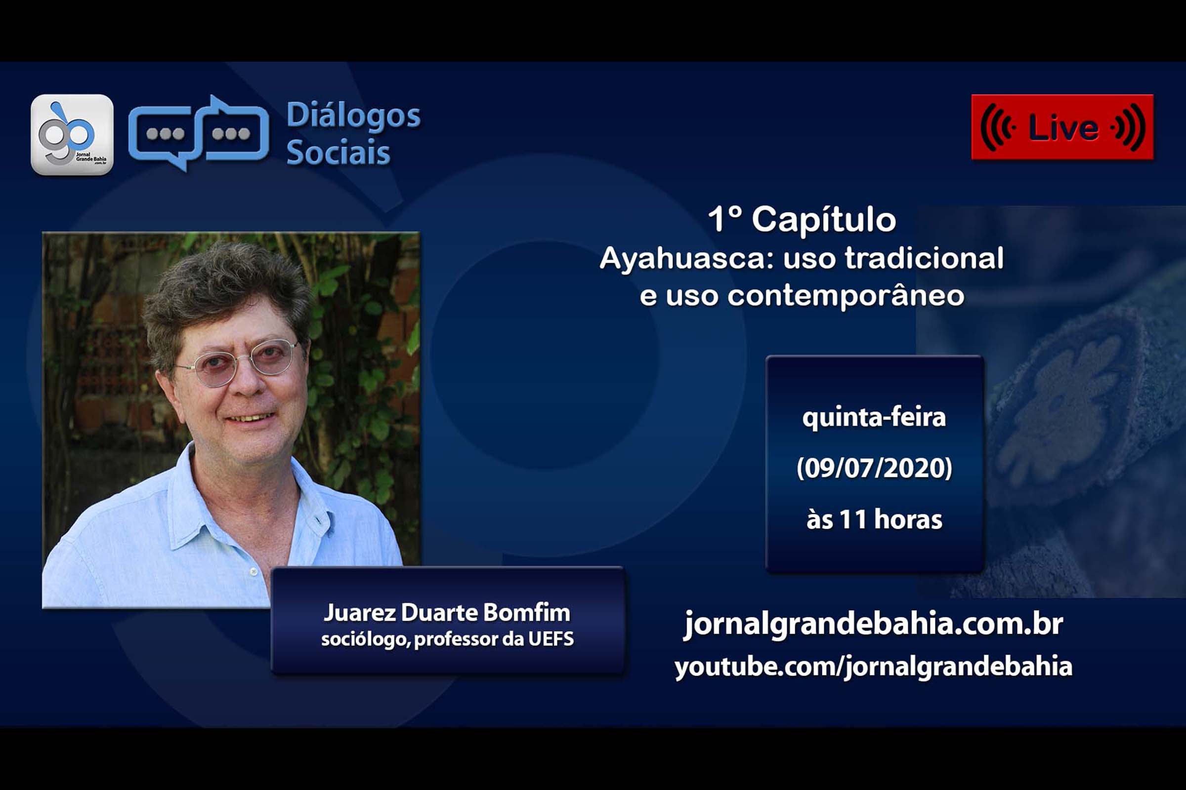 O universo de mistérios que cercam o surgimento, elaboração e uso da ‘ayahuasca’ é revelado por Juarez Duarte Bomfim. Ele é usuário da bebida, praticante dos rituais religiosos e pesquisador do assunto nos campos da Sociologia e do uso terapêutico.
