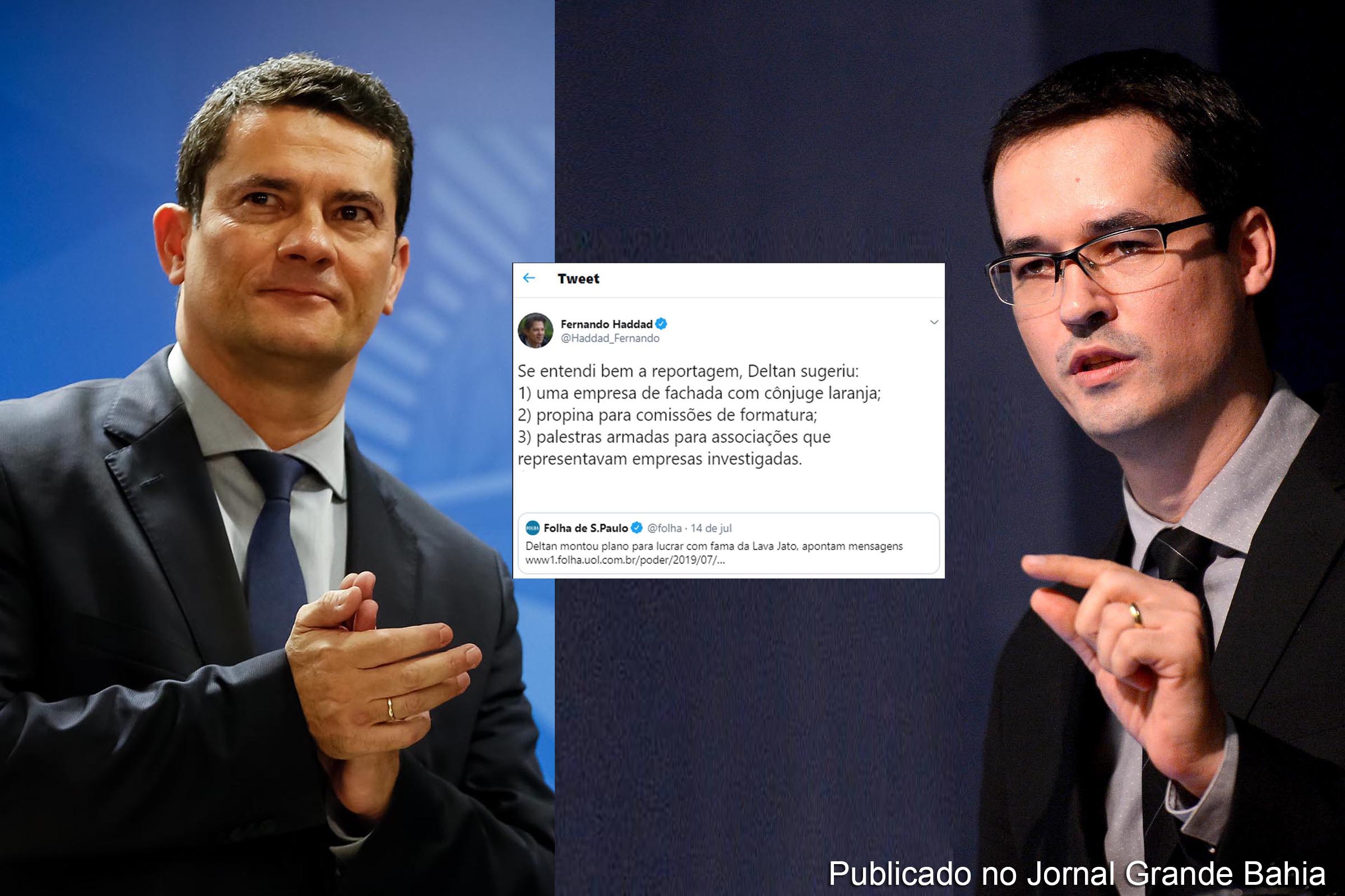 Ex-ministro e ex-juiz Sérgio Moro e Deltan Dallagnol, procurador da República e chefe da força-tarefa do Caso Lava Jato.