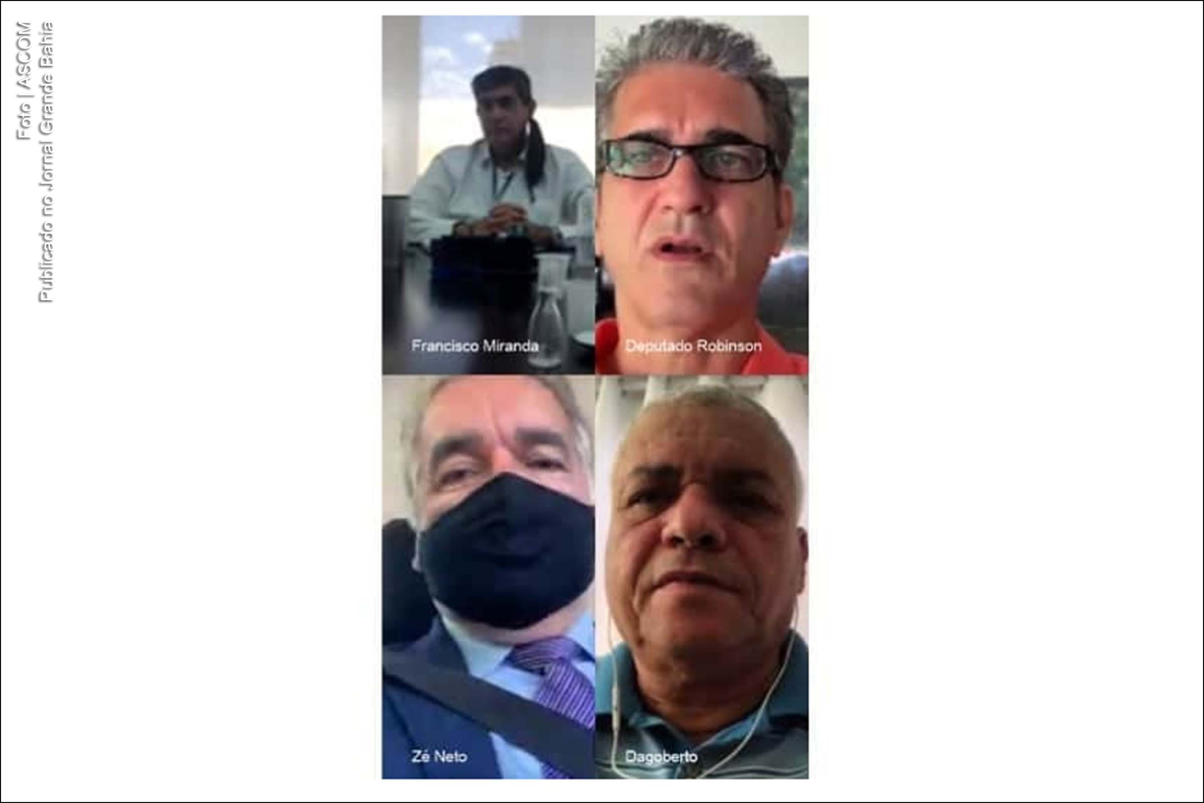 Deputados Robinson Almeida e Zé Neto debateram, com Francisco Miranda e Dagoberto Muniz, soluções financeiras para os permissionários do transporte complementar da Bahia.