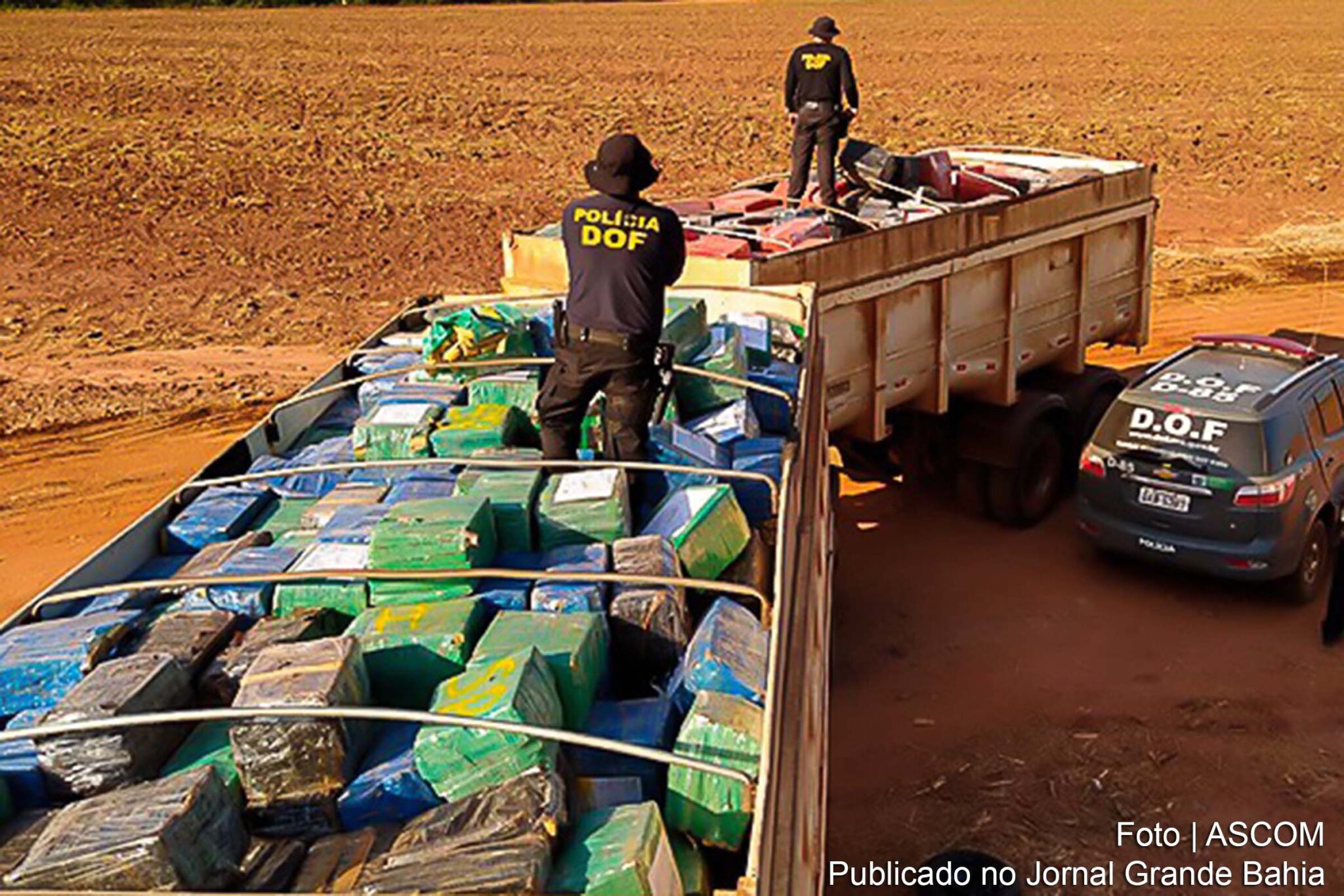 PF apreende 33,3 toneladas de maconha, ao deflagrar a Operação Hórus.