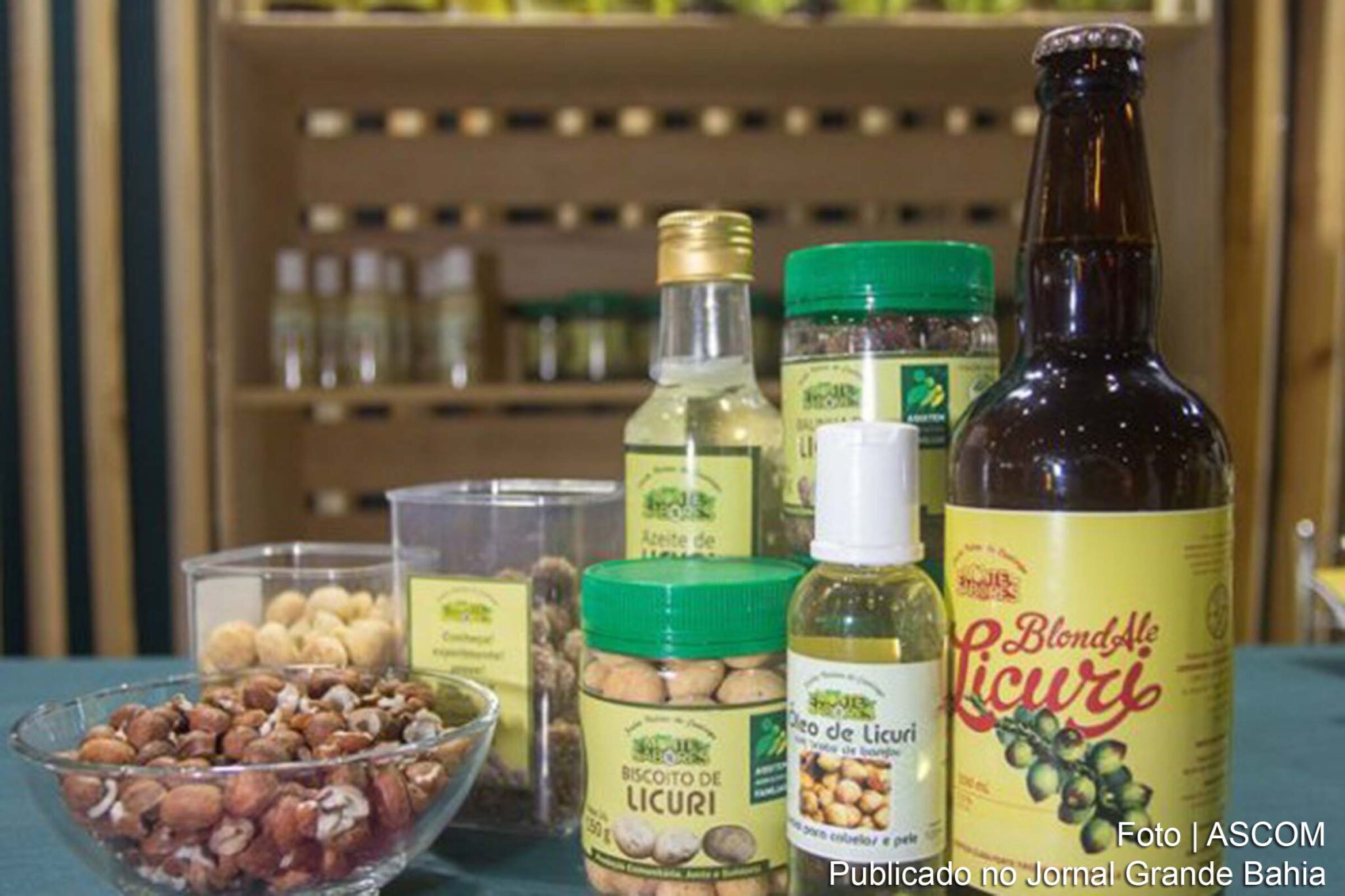 Produtos oriundos do licurizeiro da agricultura familiar da Bahia.