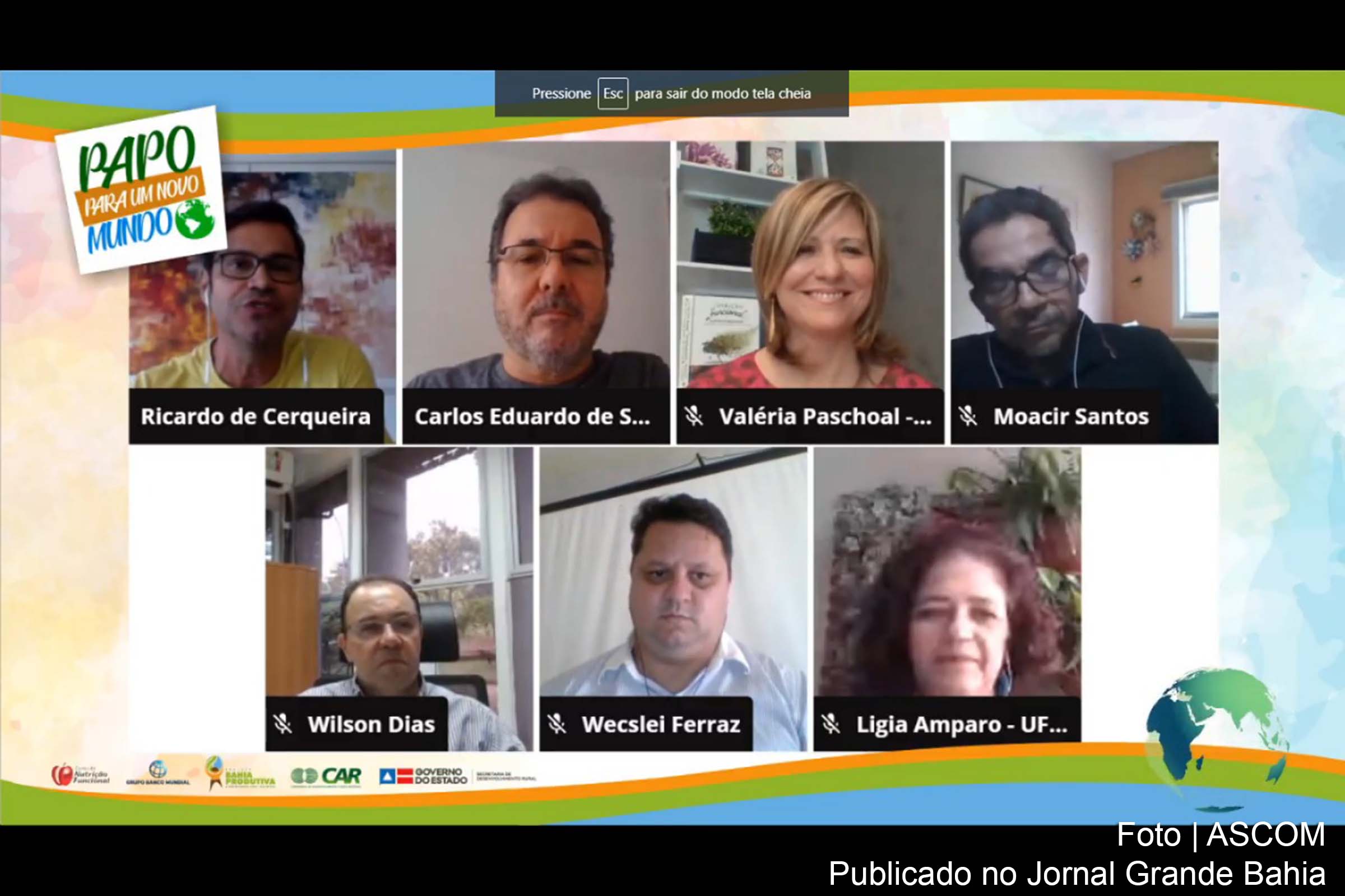 Evento, transmitido pelo canal SDRBahia no Youtube, é uma iniciativa da Companhia de Desenvolvimento e Ação Regional (CAR).