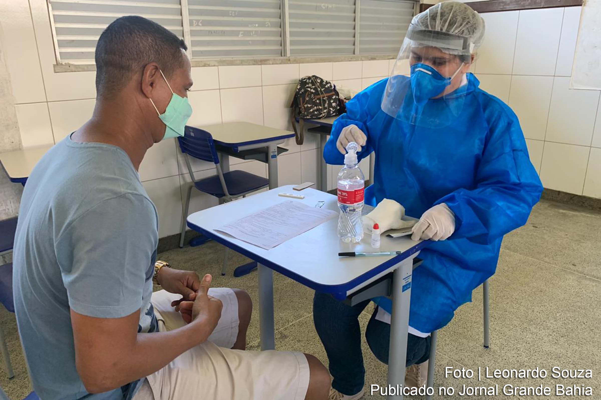 Testagem para a Covid-19 em escolas estaduais de Itabuna e Ilhéus.