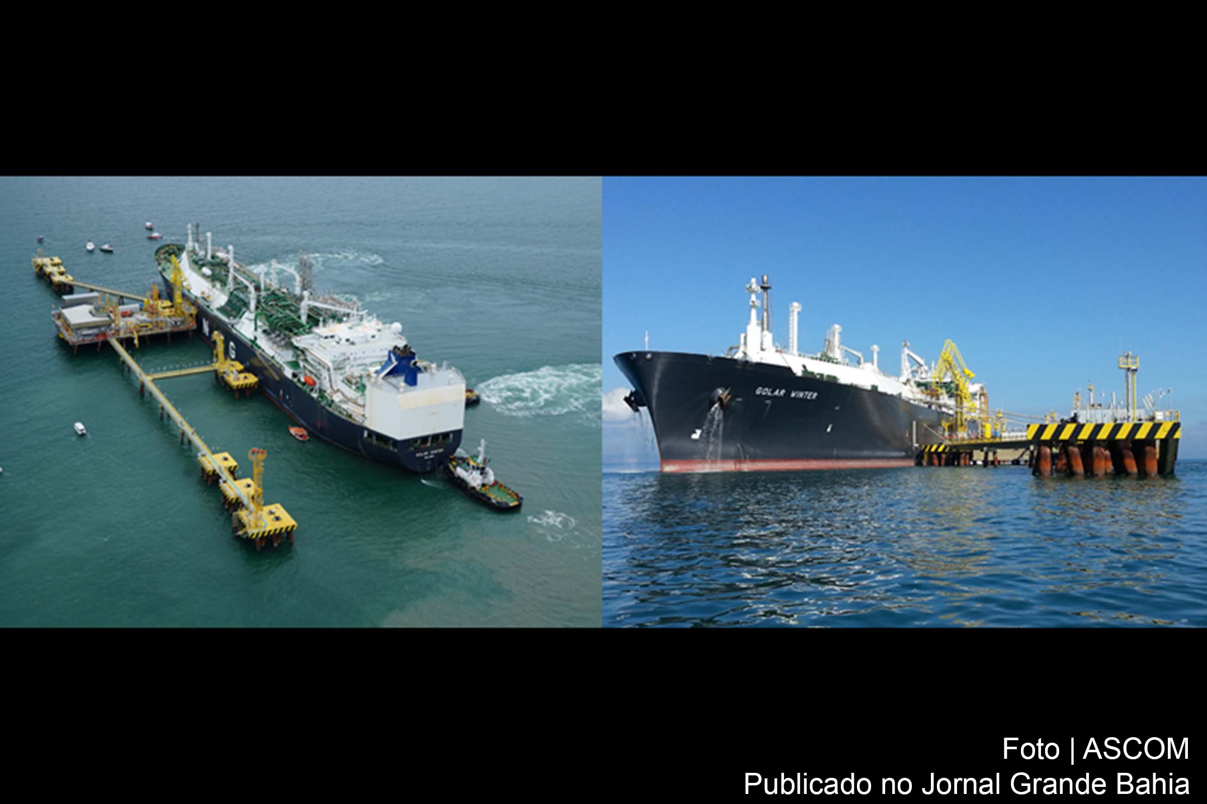 Vista do Terminal de Regaseificação de GNL da Bahia (TR-BA).