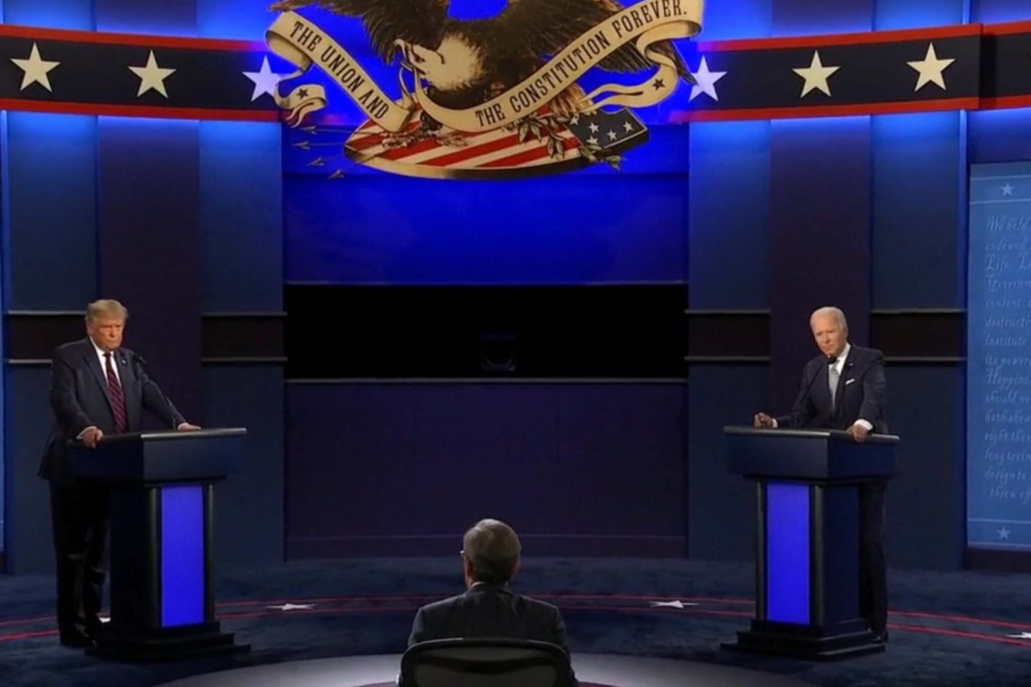 1º debate entre Donald Trump e Joe Biden para presidência dos EUA.