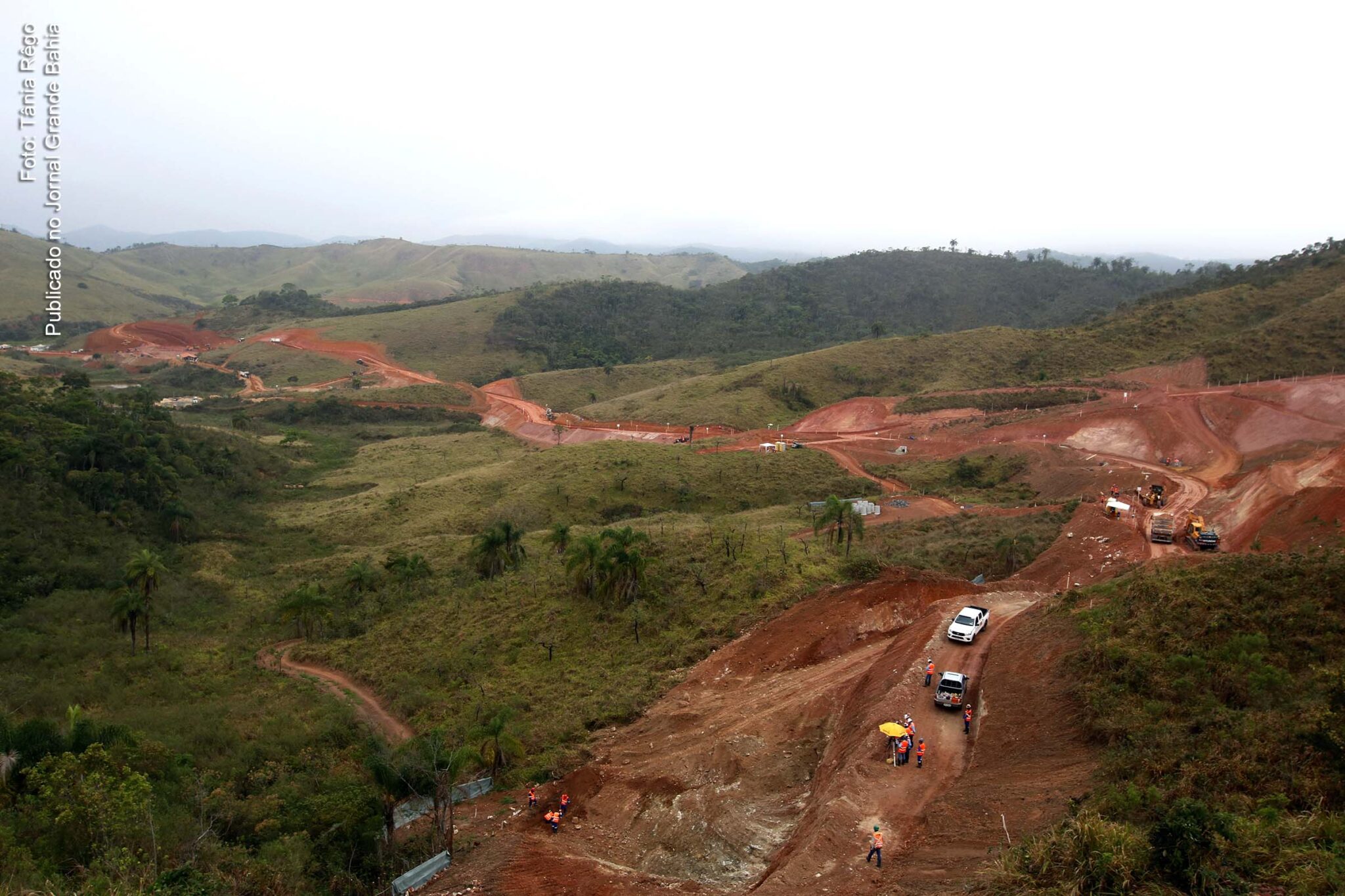 Canteiro de obras do reassentamento de Paracatu de Baixo.