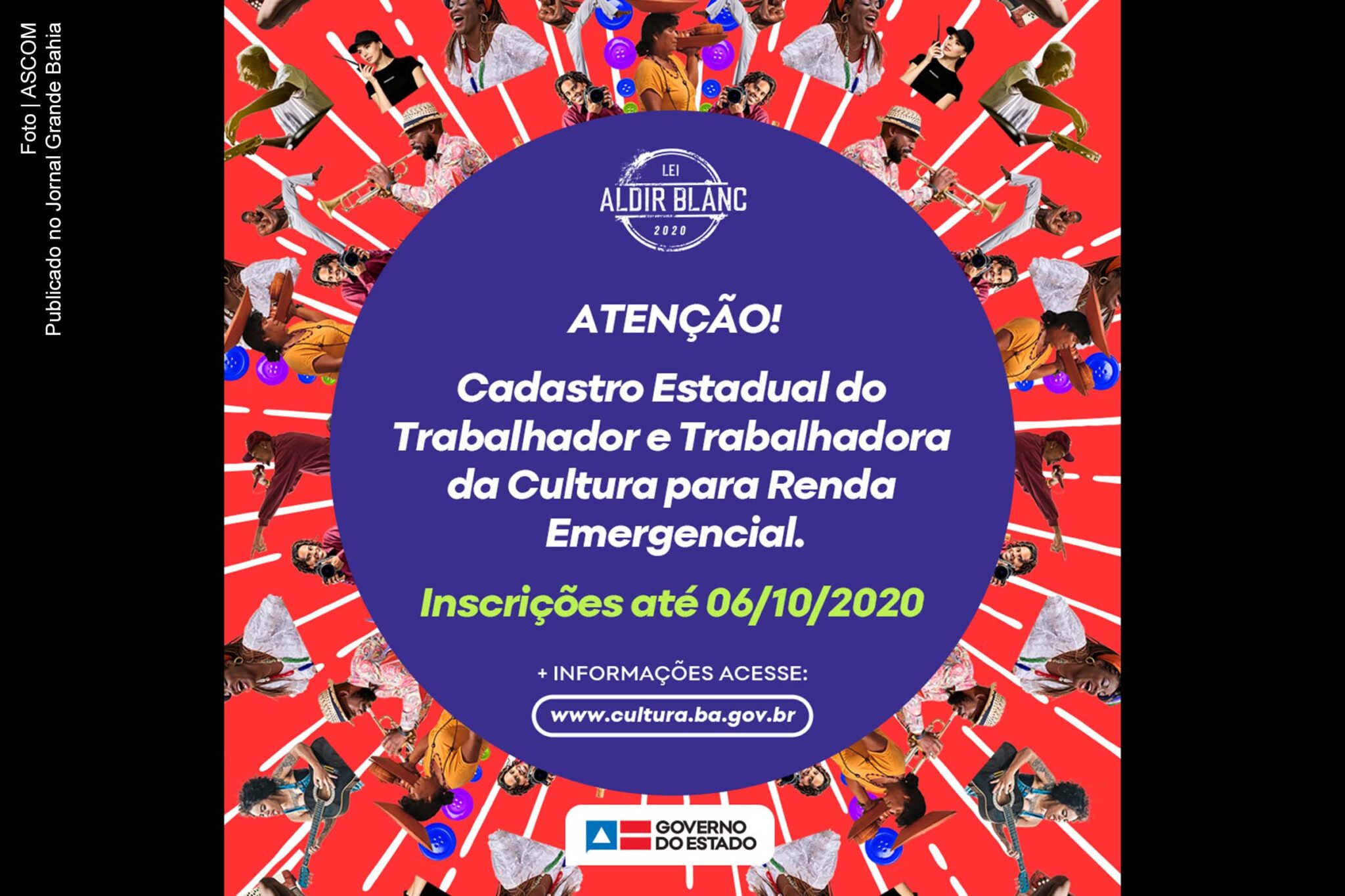 Inscrições do Cadastro Estadual dos Trabalhadores e Trabalhadoras da Cultura estão abertas.