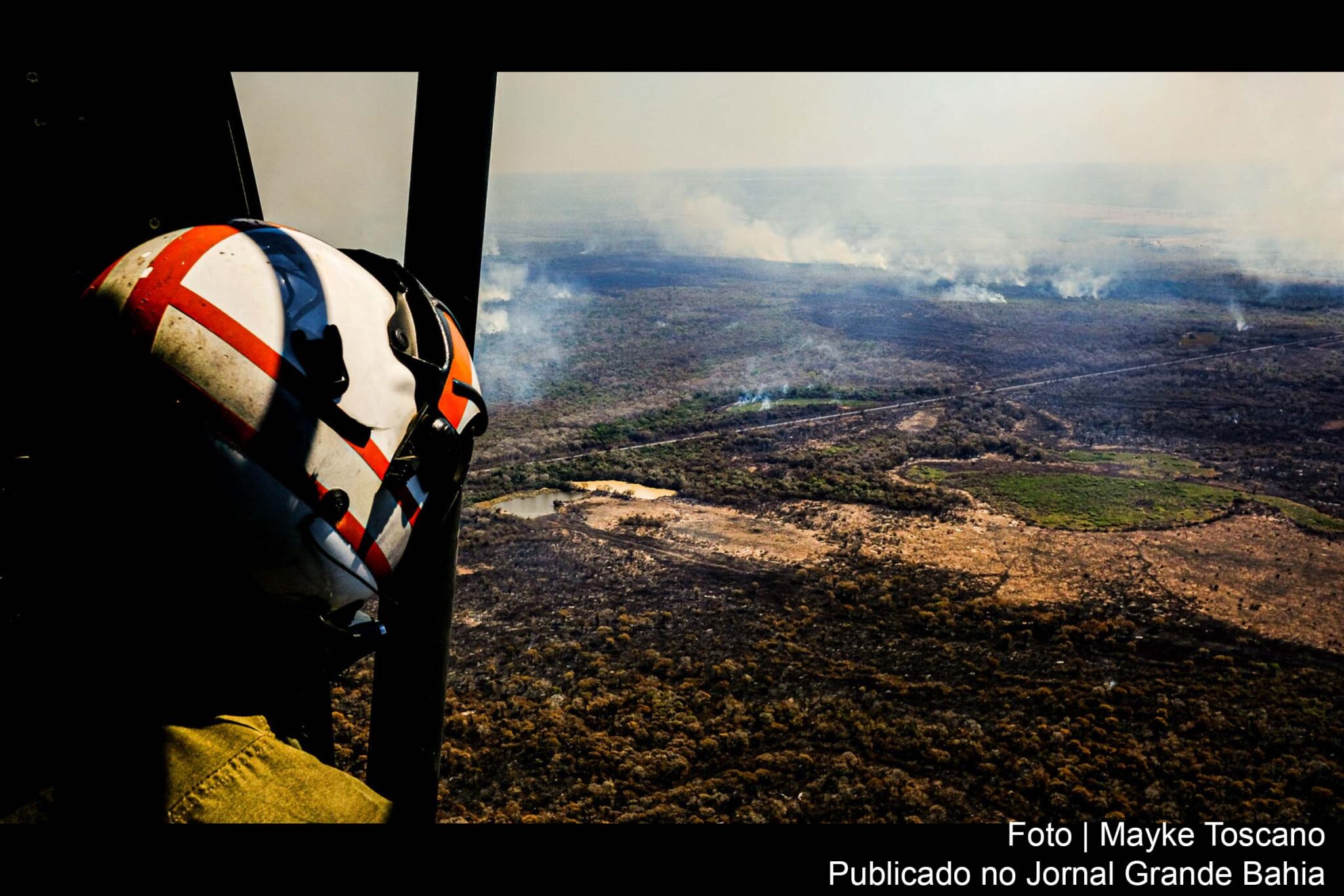 Queimada no Pantanal do Brasil registrada em 8 de agosto de 2020.