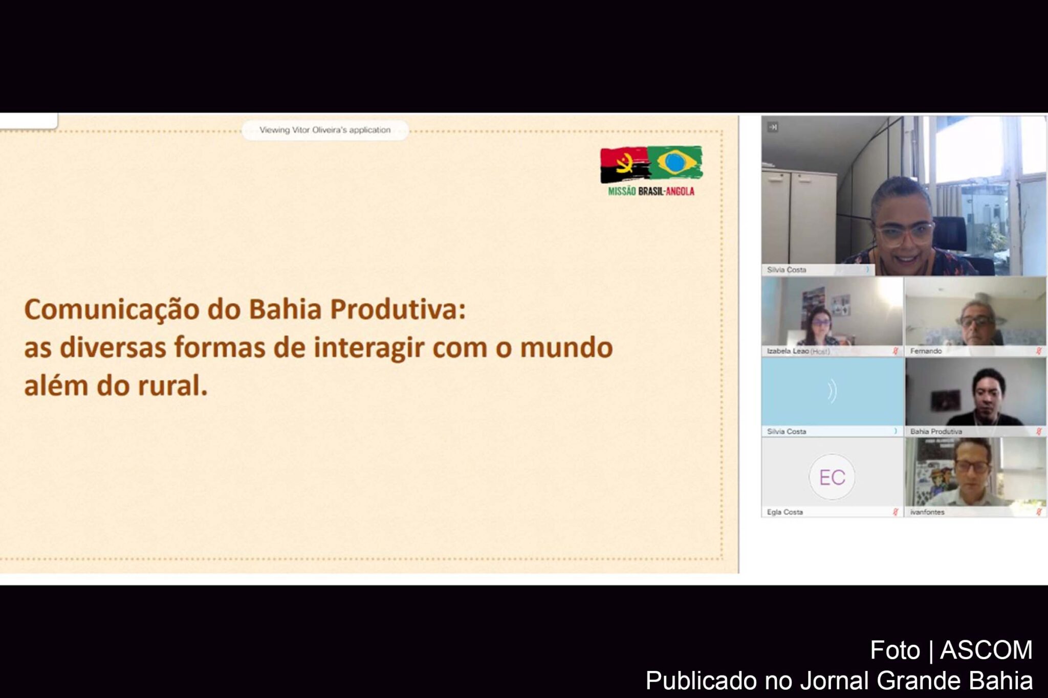 Representantes do Governo da Bahia estiveram reunidos com gestores do Governo de Angola em um intercâmbio virtual.