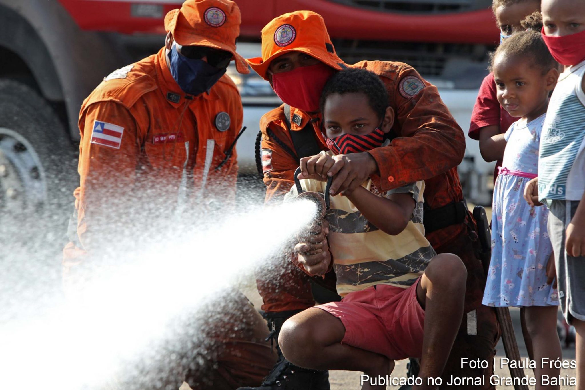 Corpo de Bombeiros da Bahia promove atividades alusivas ao Dia das Crianças.