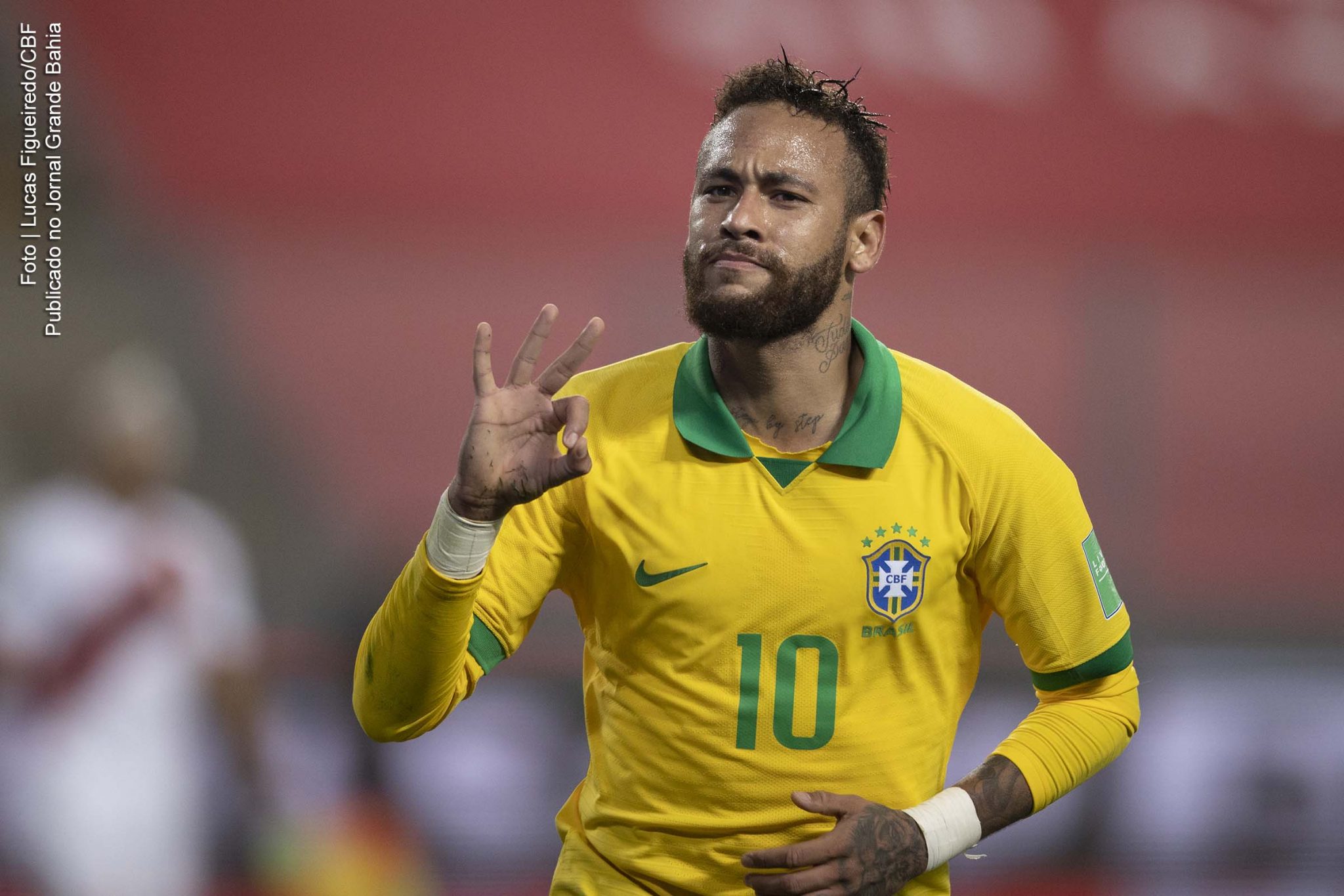 Futebolista Neymar.