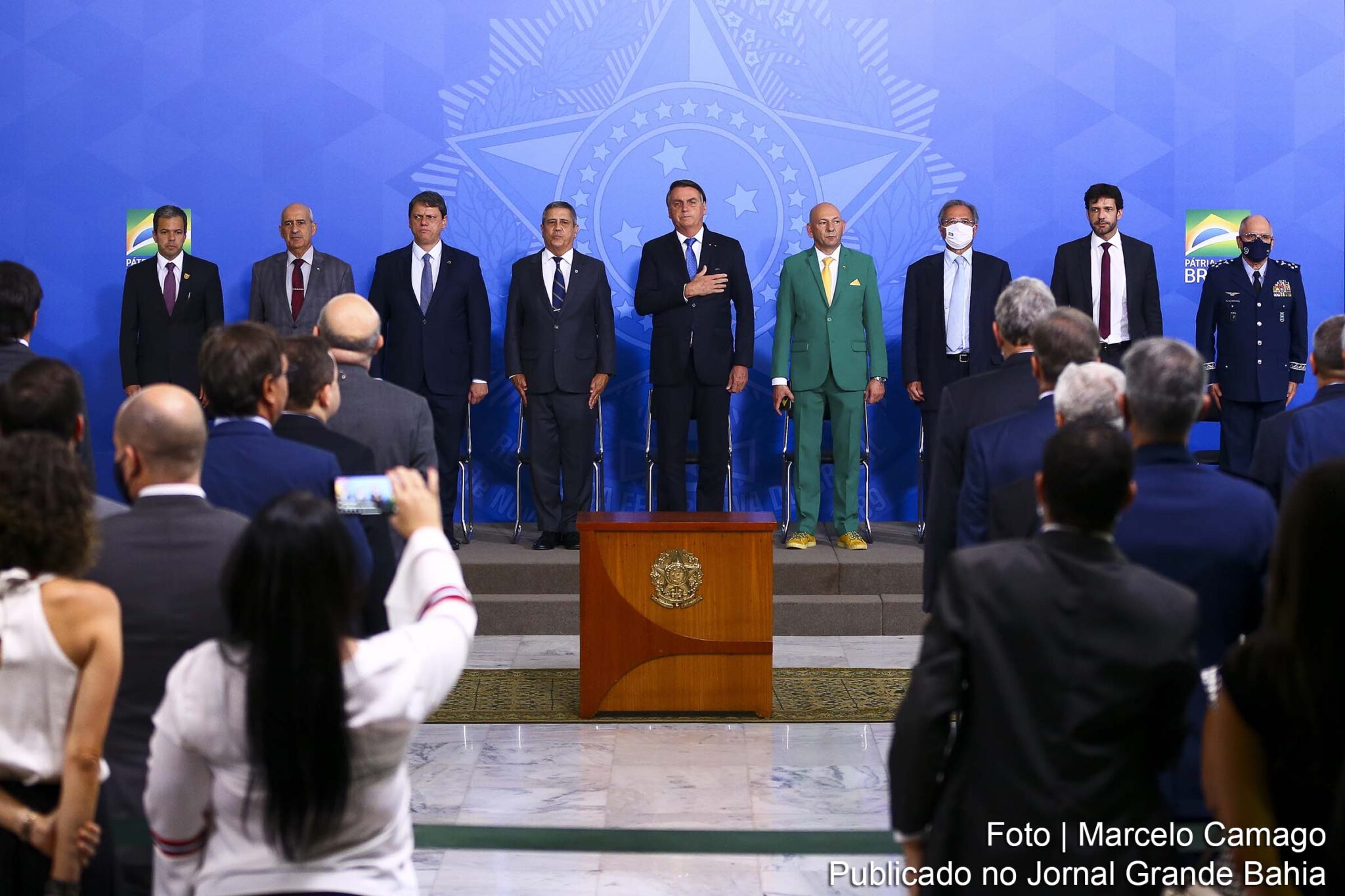 Presidente Jair Bolsonaro e diversos ministros participaram do lançamento do programa Voo Simples.
