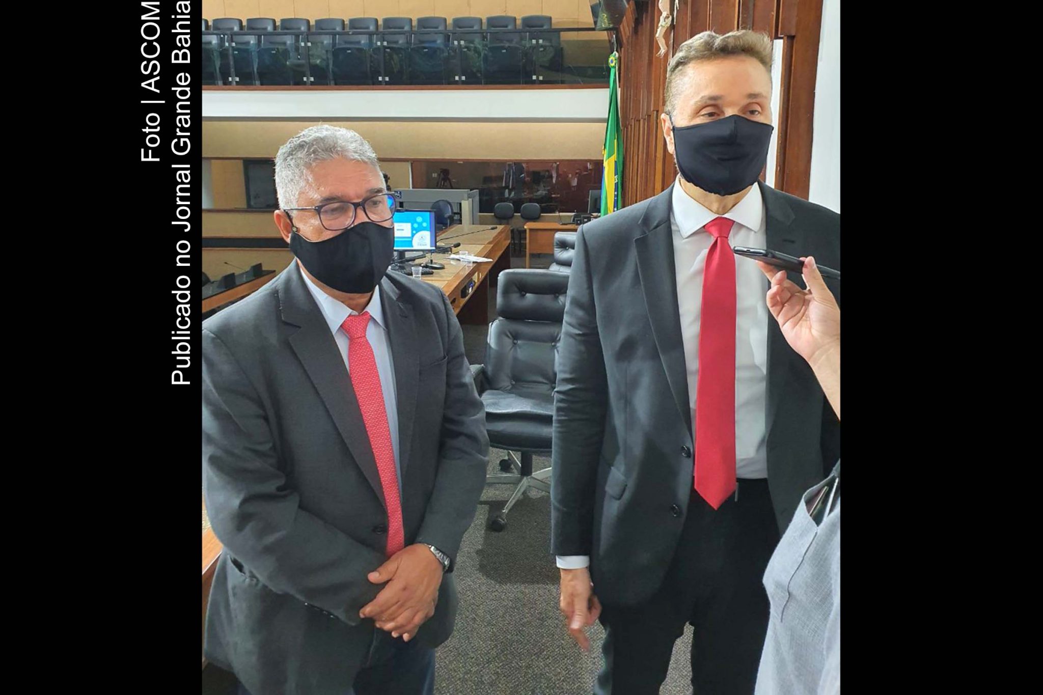 Deputado Rosemberg e o secretário estadual da Fazenda, Manoel Vitório.