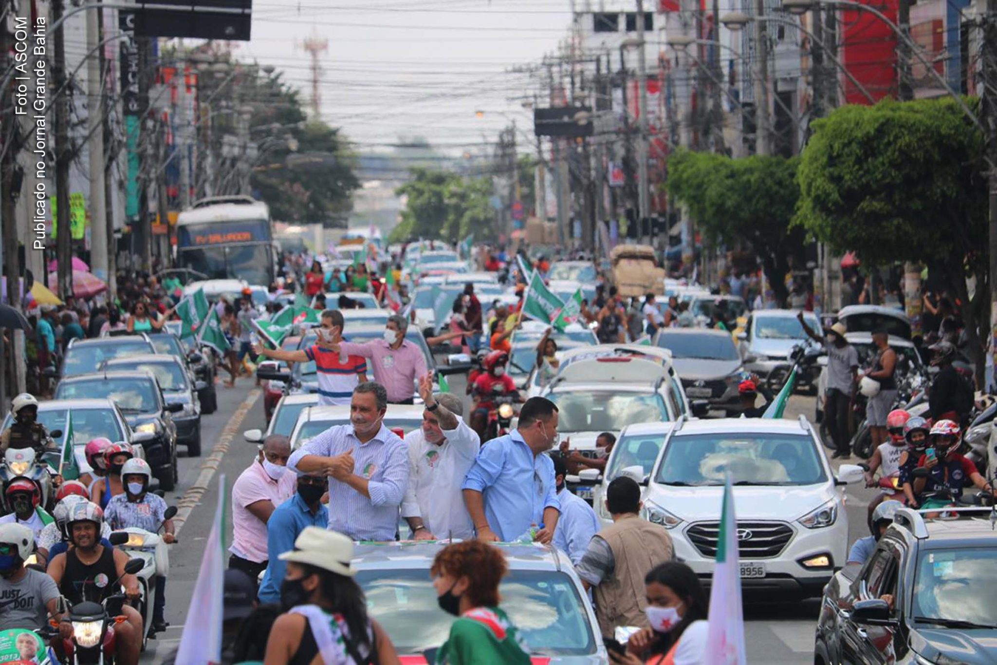 José Cerqueira Neto (Zé Neto, PT) realiza grande carreata com presença do governador Rui Costa