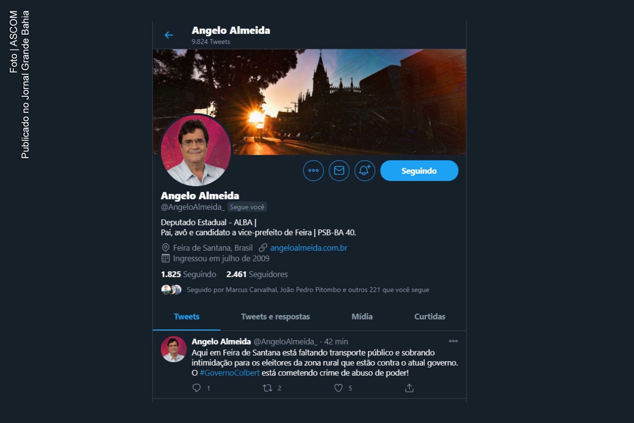 Deputado Angelo Almeida denuncia falta de transporte nos distritos objetivando prejudicar Eleições 2020 em Feira de Santana