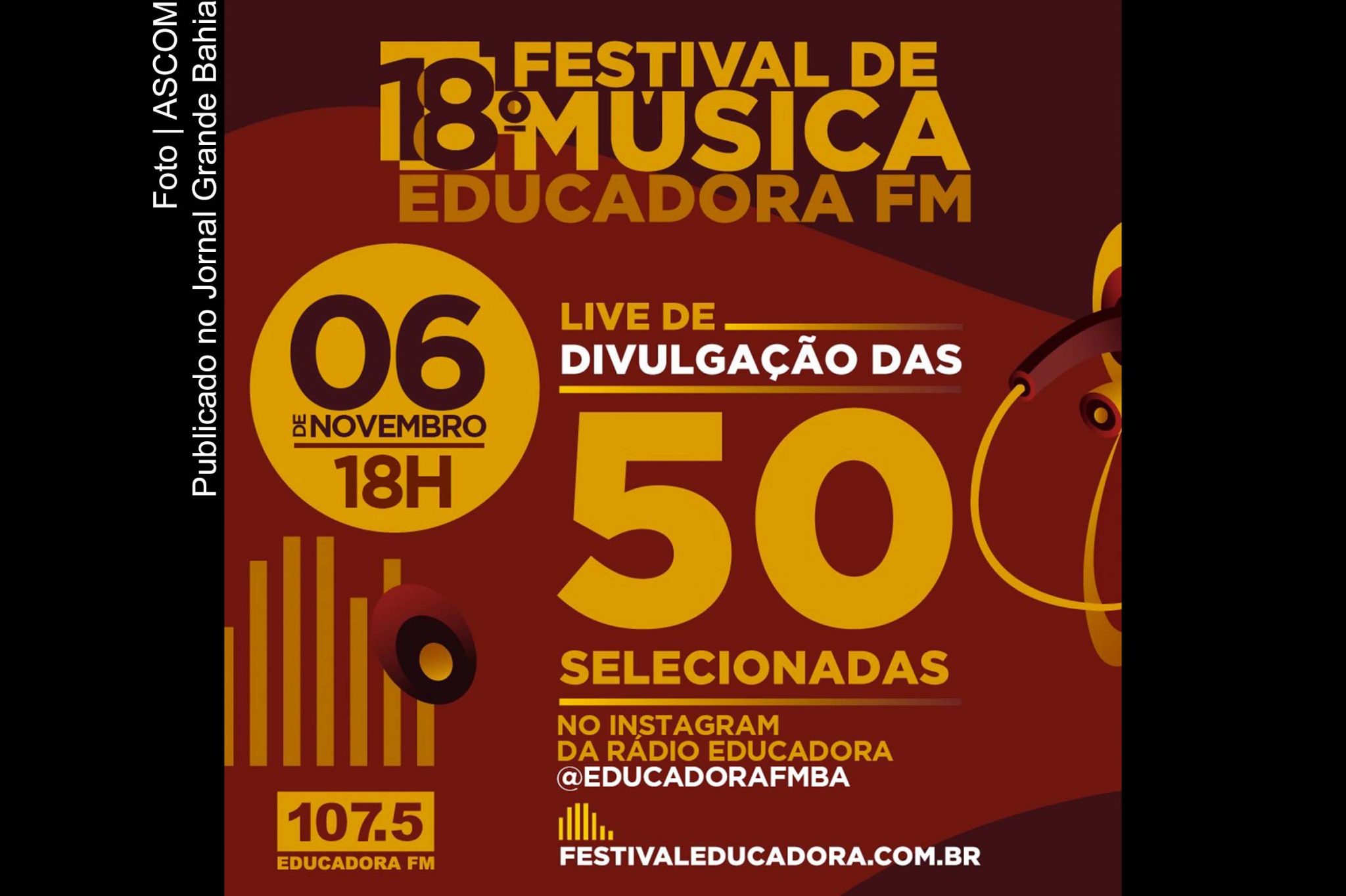 Cartaz anuncia 18º Festival de Música Educadora FM.v