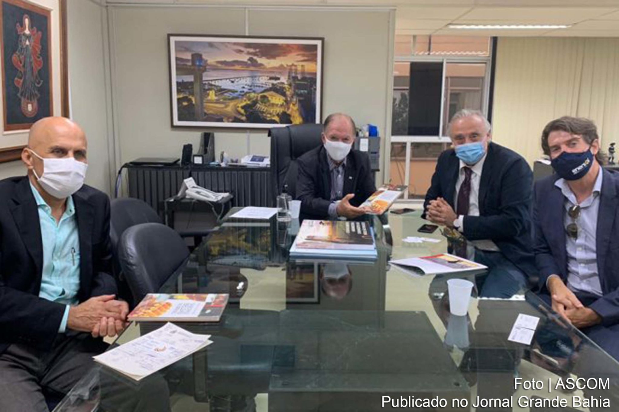 Vice-governador João Leão recebe Daniel Dargent, cônsul geral da Bélgica no Brasil e Stéphane Pérée, cônsul honorário.