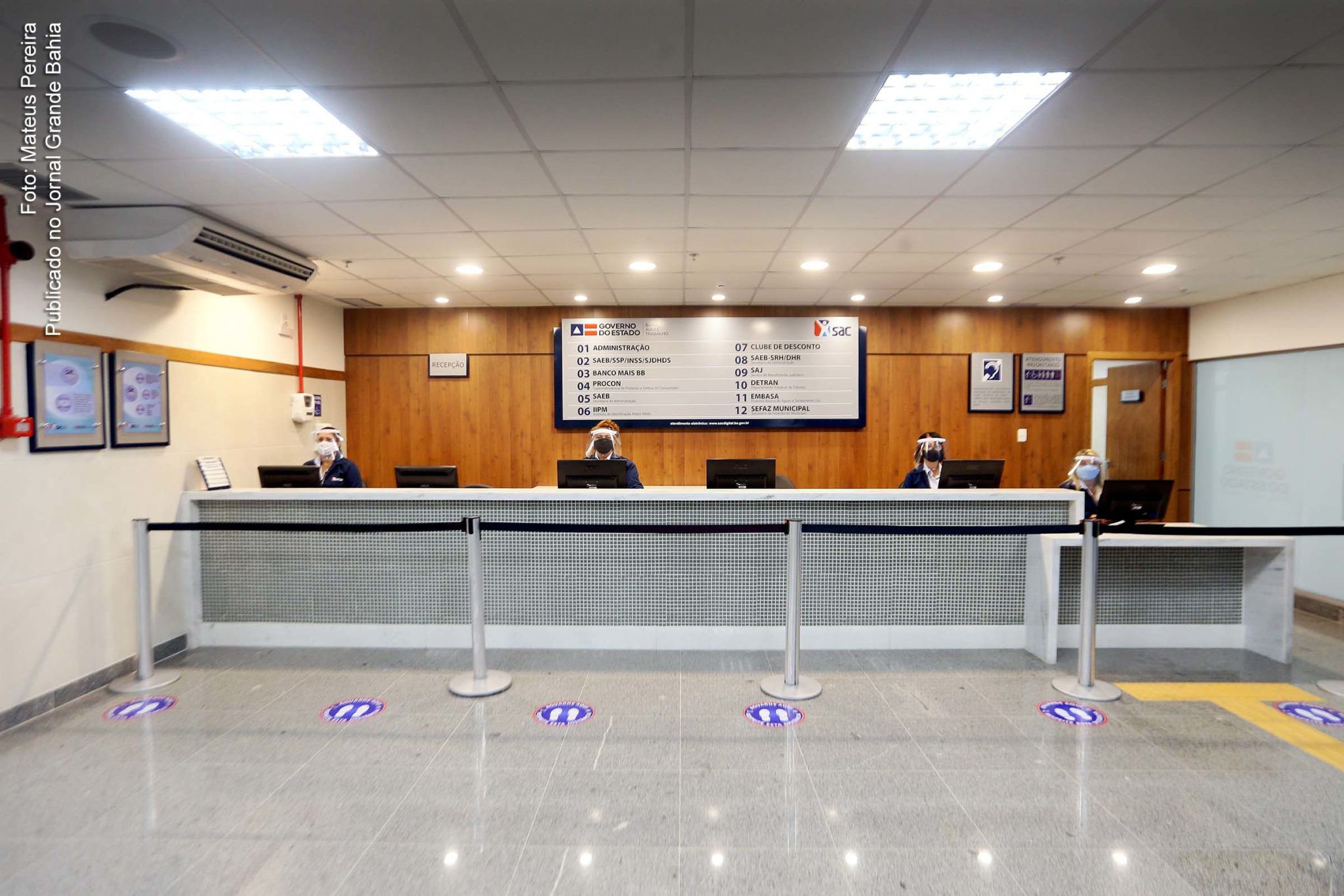 Instalações do SAC no Terminal de Integração de Pituaçu, em Salvador.