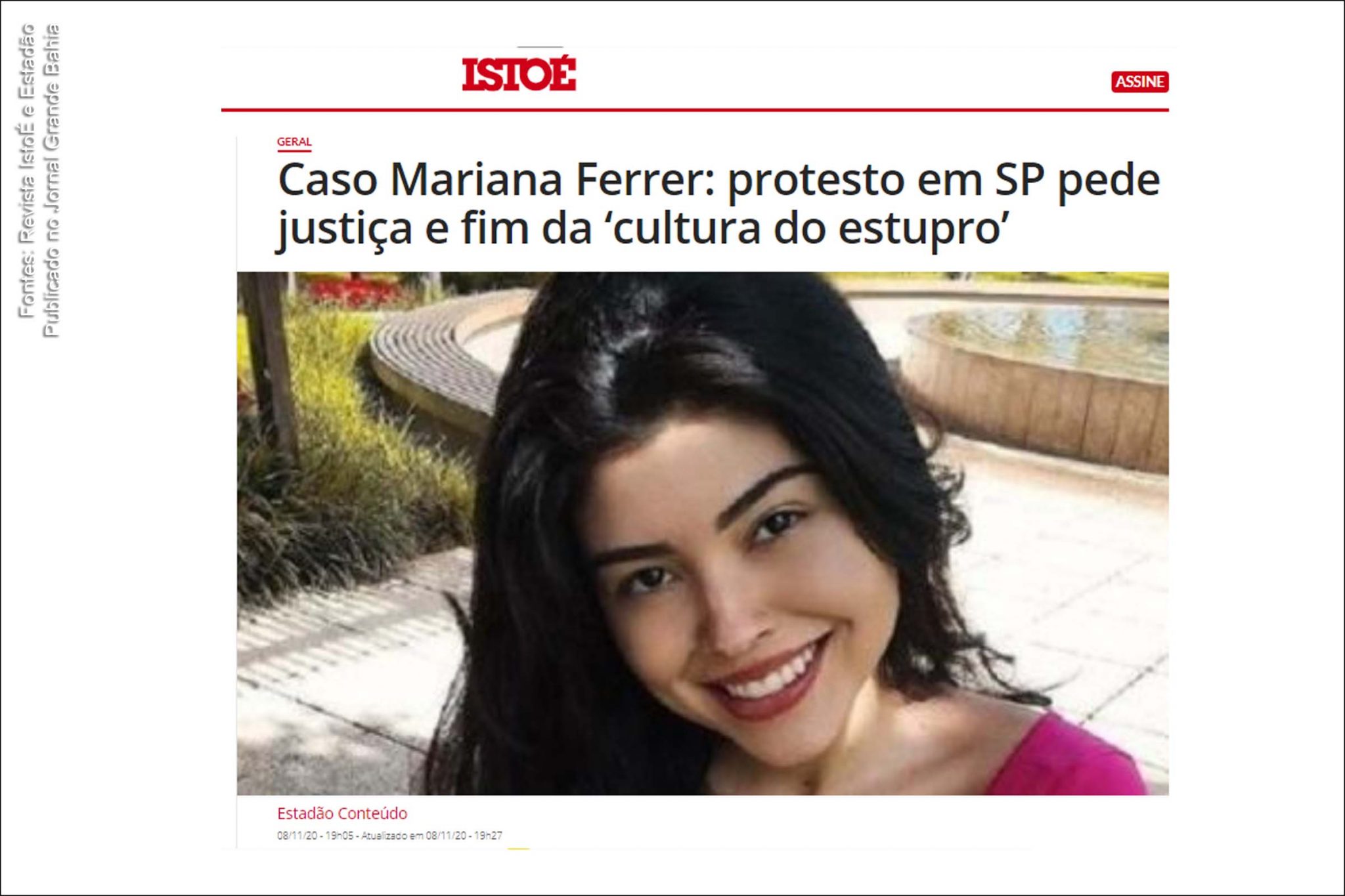 Revista IstoÉ destaca Caso Mariana Ferrer.