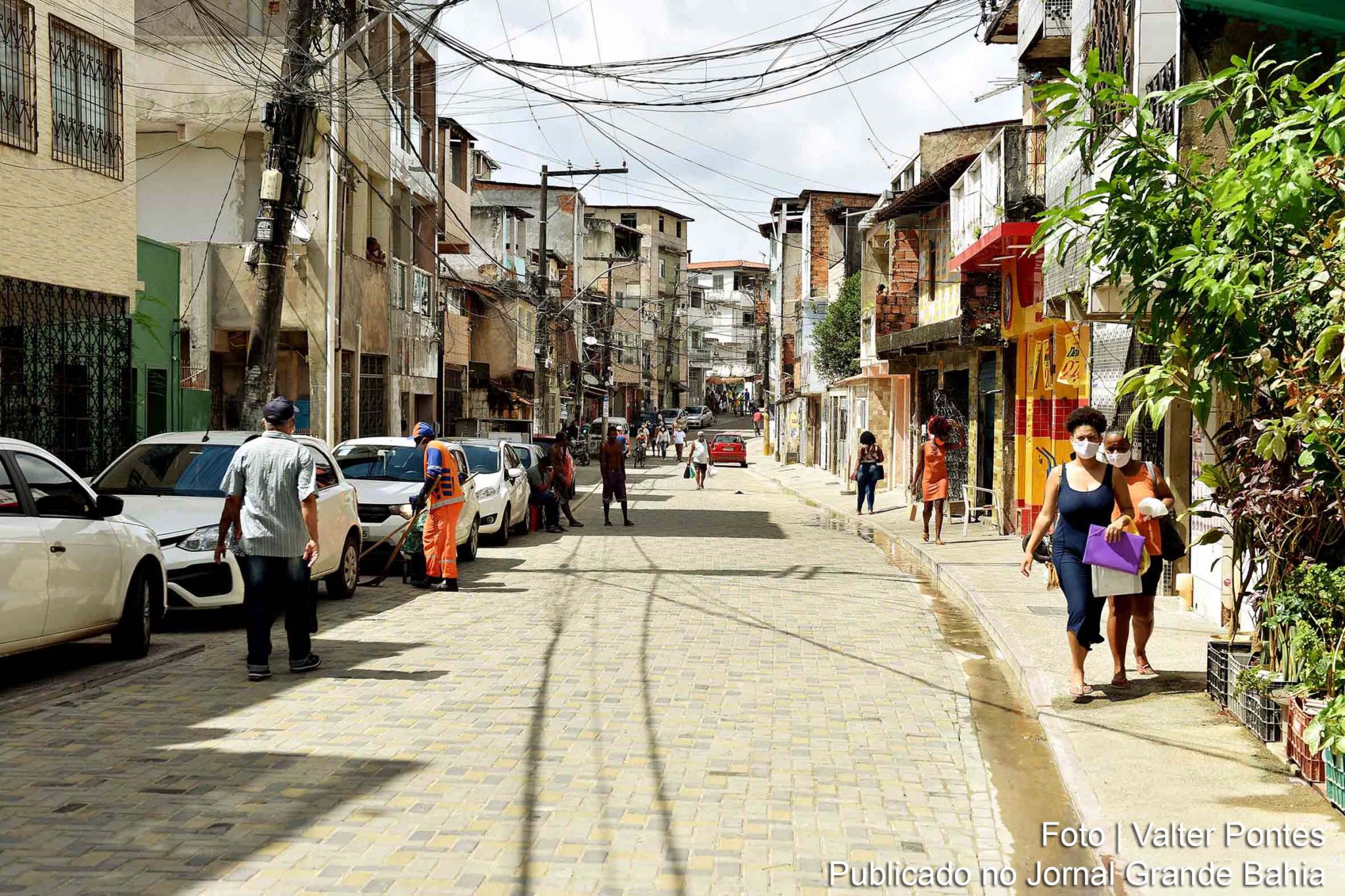 Rua do Bairro Curuzu, na região da Liberdade, foi completamente reurbanizada pela Prefeitura de Salvador.