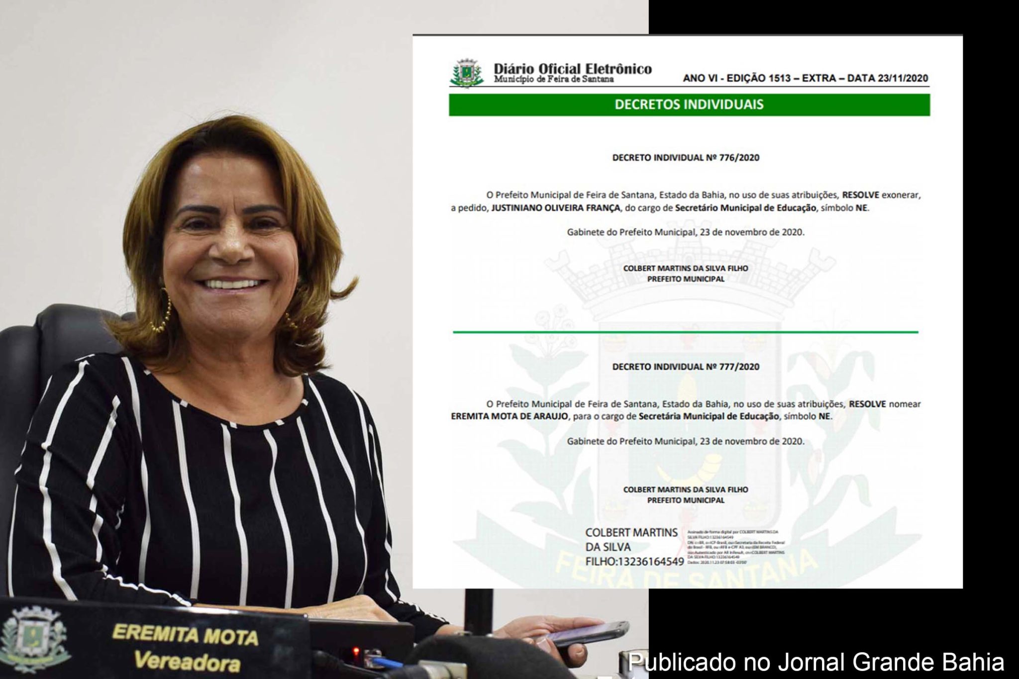 Eleições 2020: Vereadora Eremita Mota assume secretaria da Educação de Feira de Santana em meio a rumores de que deixaria base do prefeito Colbert Martins