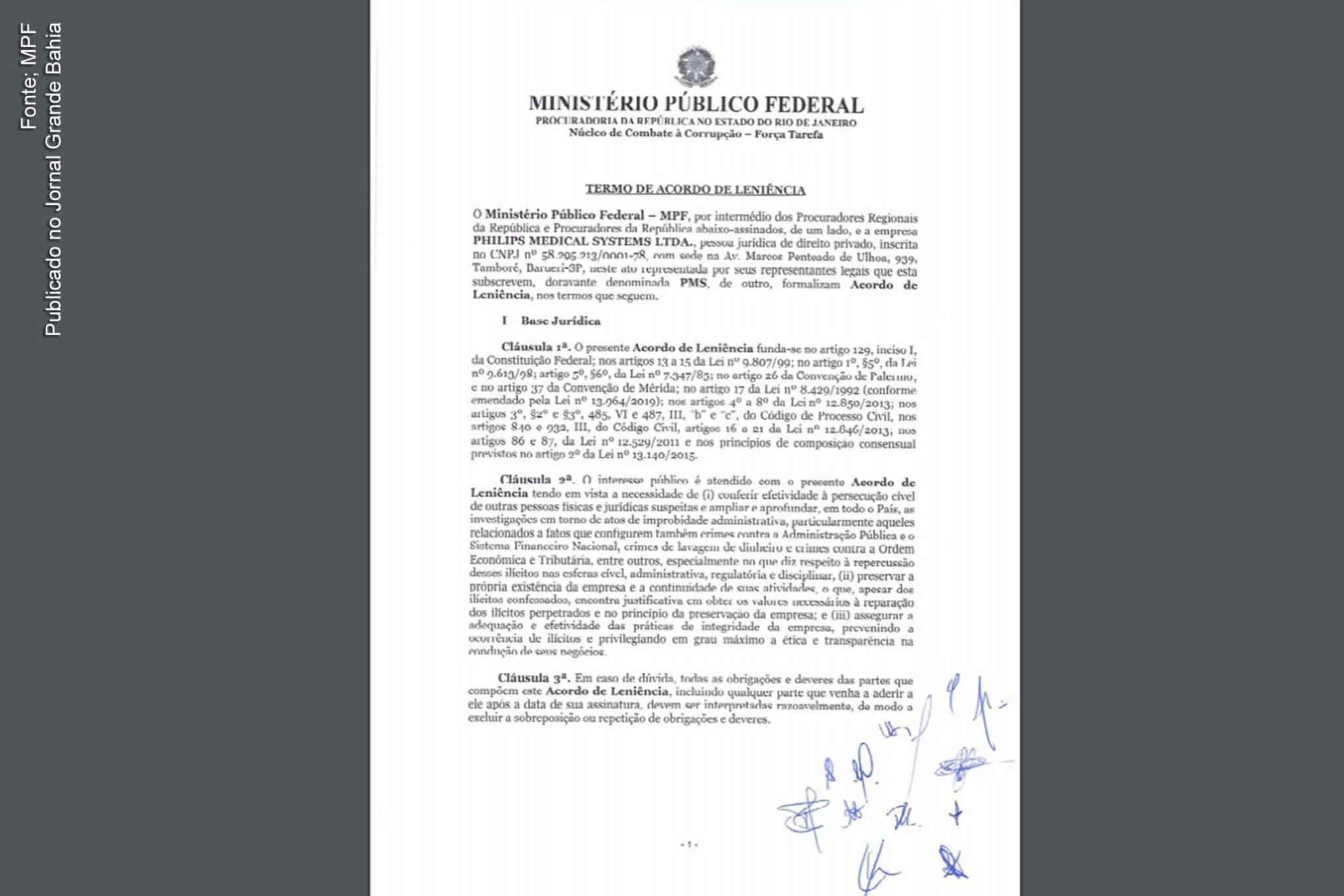 MPF firma acordo de leniência com Philips Medical e garante ressarcimento de quase R$ 60 milhões aos cofres públicos