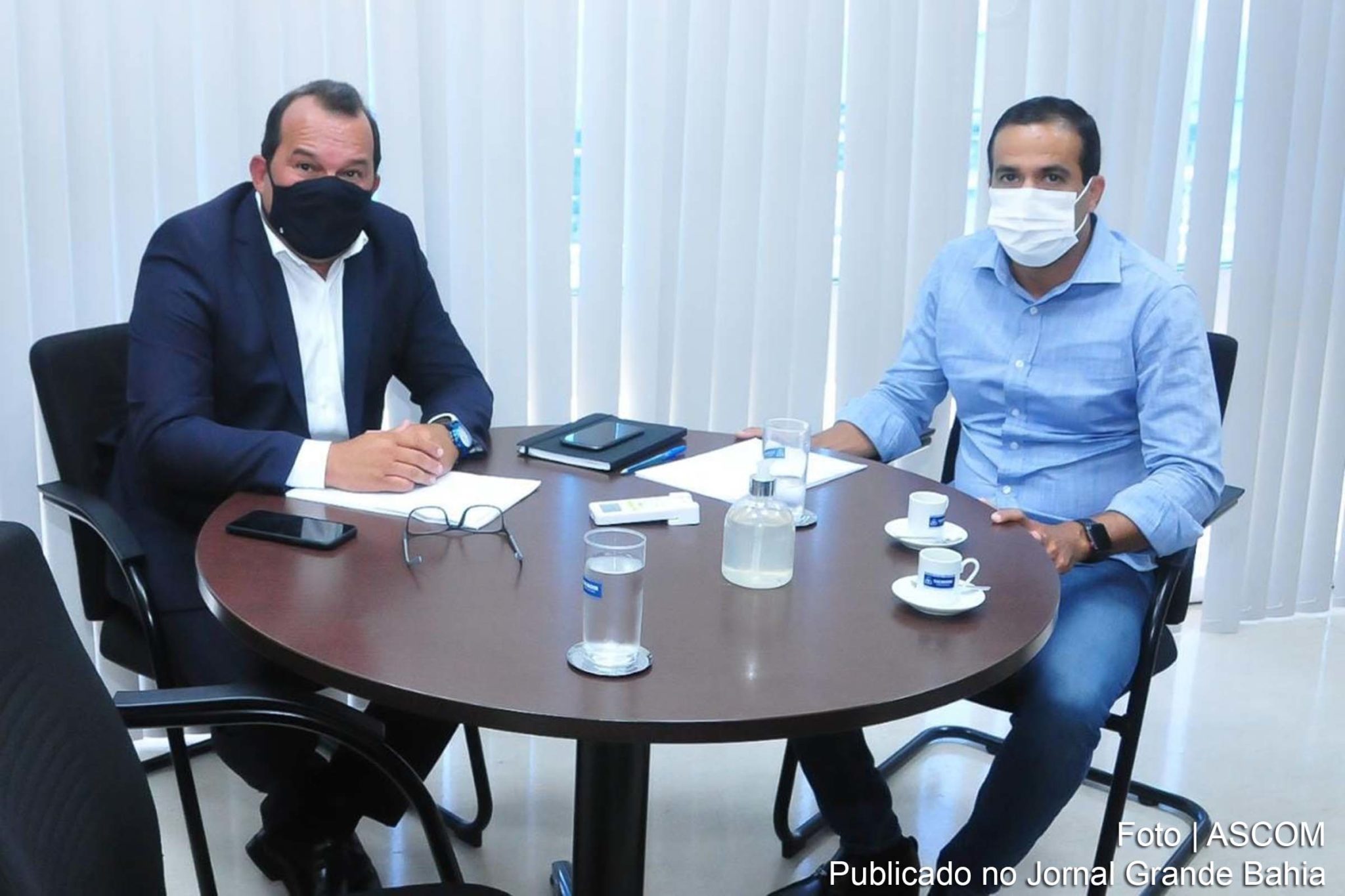 Presidente da Câmara Municipal de Salvador, vereador Geraldo Júnior (MDB) e o prefeito eleito Bruno Reis (DEM).