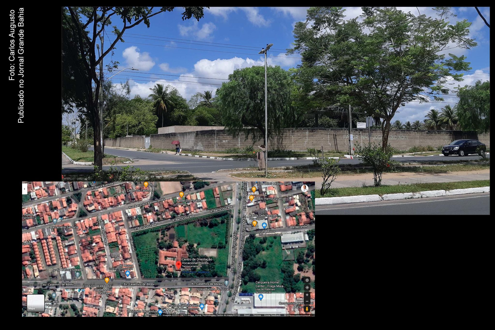 Posto de abastecimento de veículos é construído em área do Centro de Orientação Vocacional São João Calábria; Degradação ambiental avança em Feira de Santana