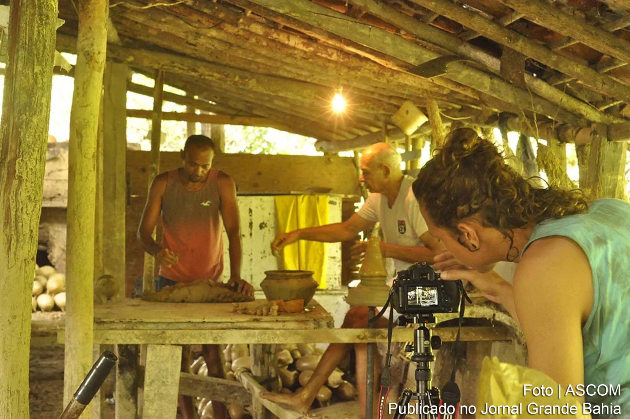 Bastidores do documentário 'Louça de Deus'.