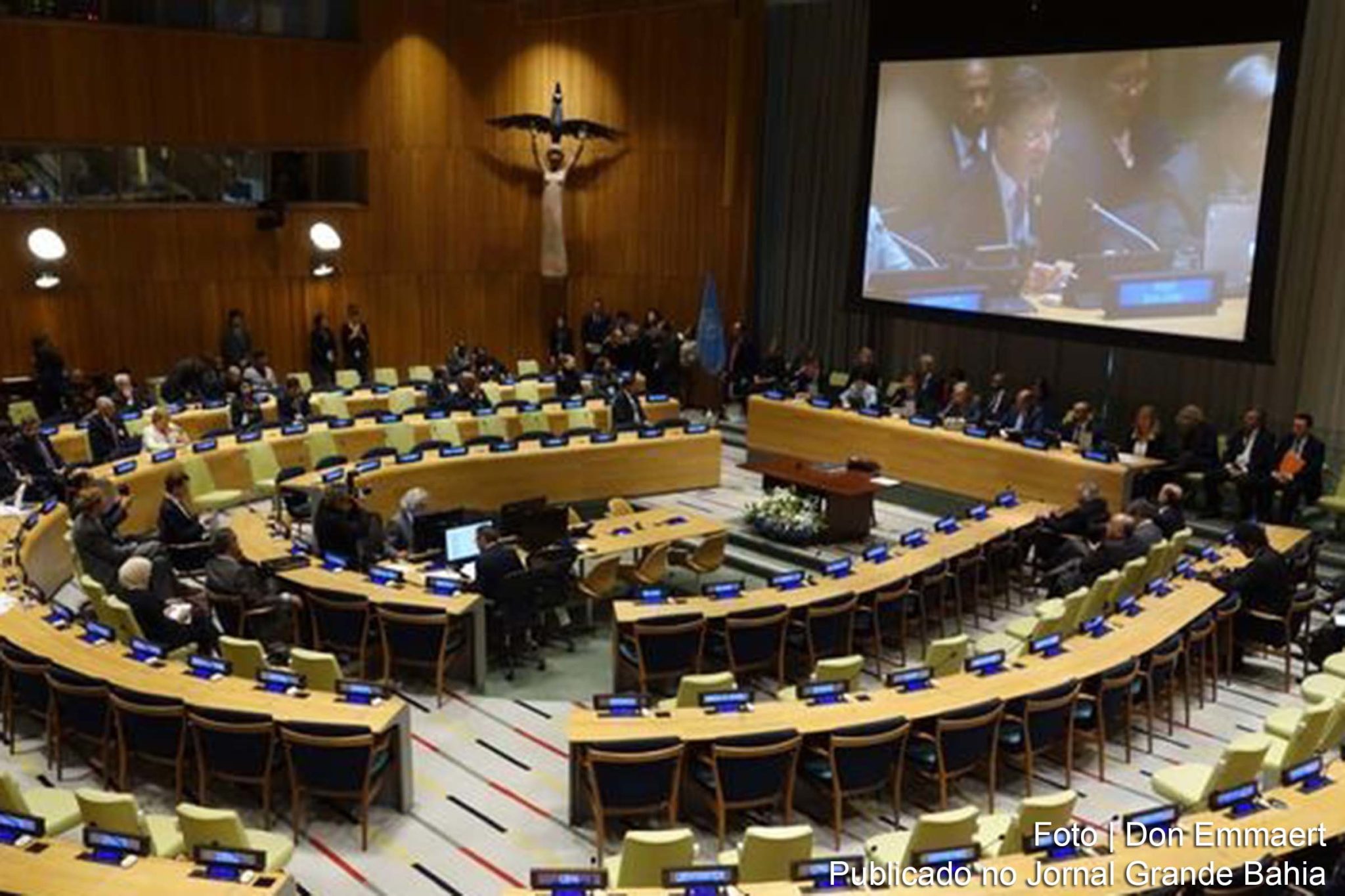 Cerimônia de assinatura do tratado na ONU, em 2017. Sob Michel Temer, Brasil foi o primeiro a assinar documento.