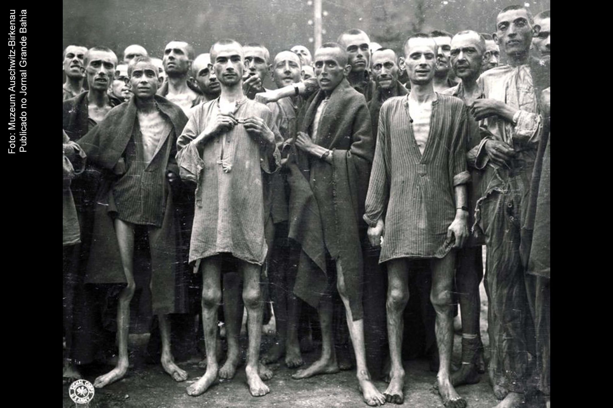 Judeus e minorias presos em campo de concentração pelo Governo Nazista de Adolf Hitler.