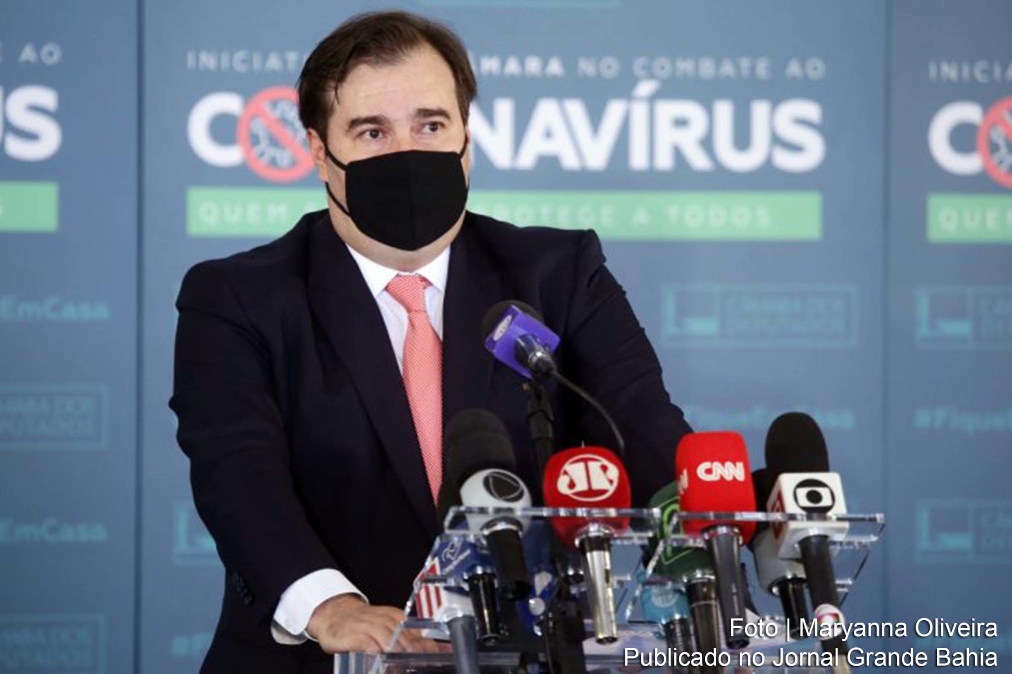 Para Rodrigo Maia, o ministro da Saúde cometeu crimes, que precisam ser invesigados Fonte: Agência Câmara de Notícias.