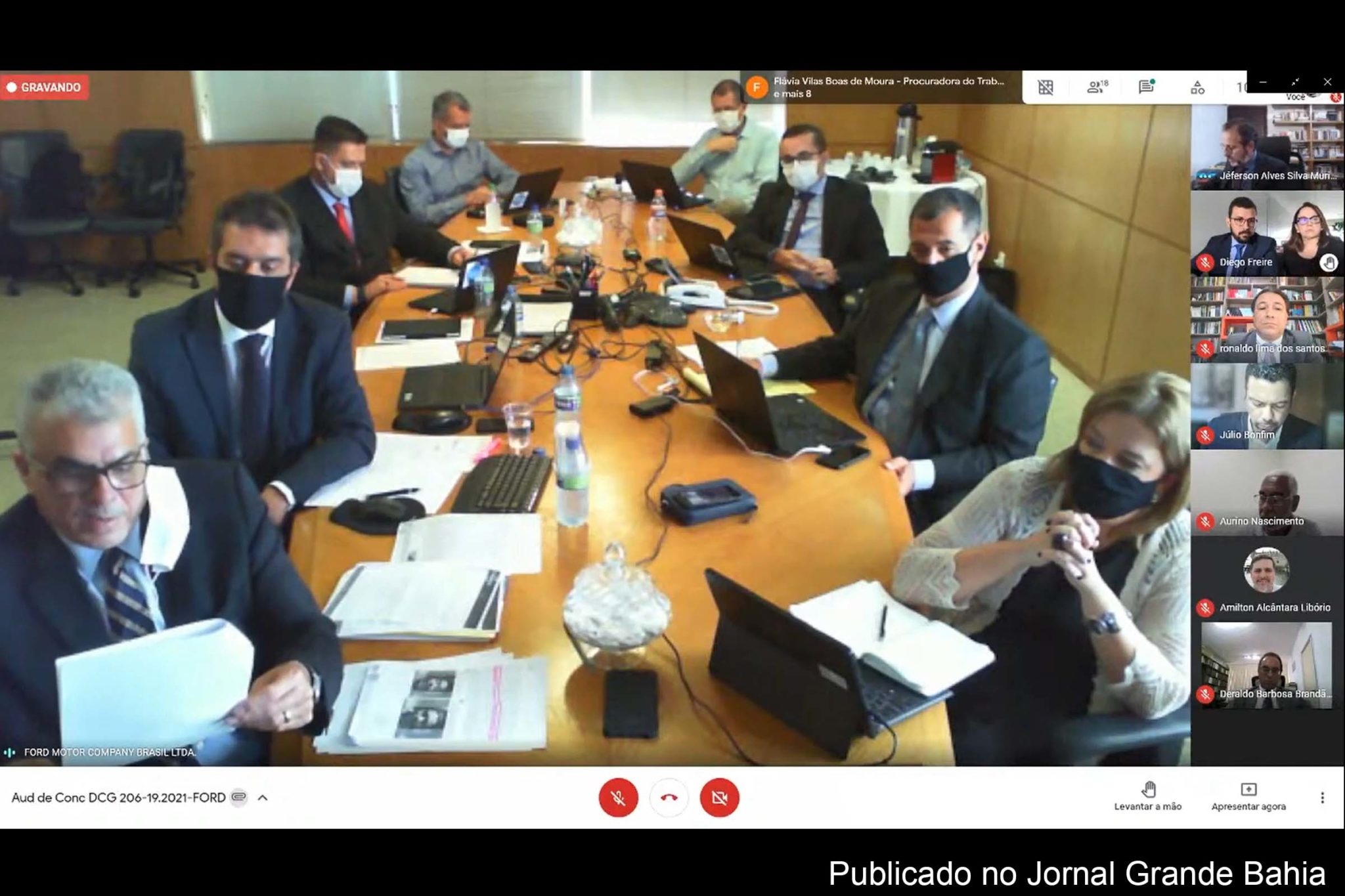 Audiência virtual no TRT5 celebra acordo parcial entre Ford e trabalhadores da unidade de Camaçari.