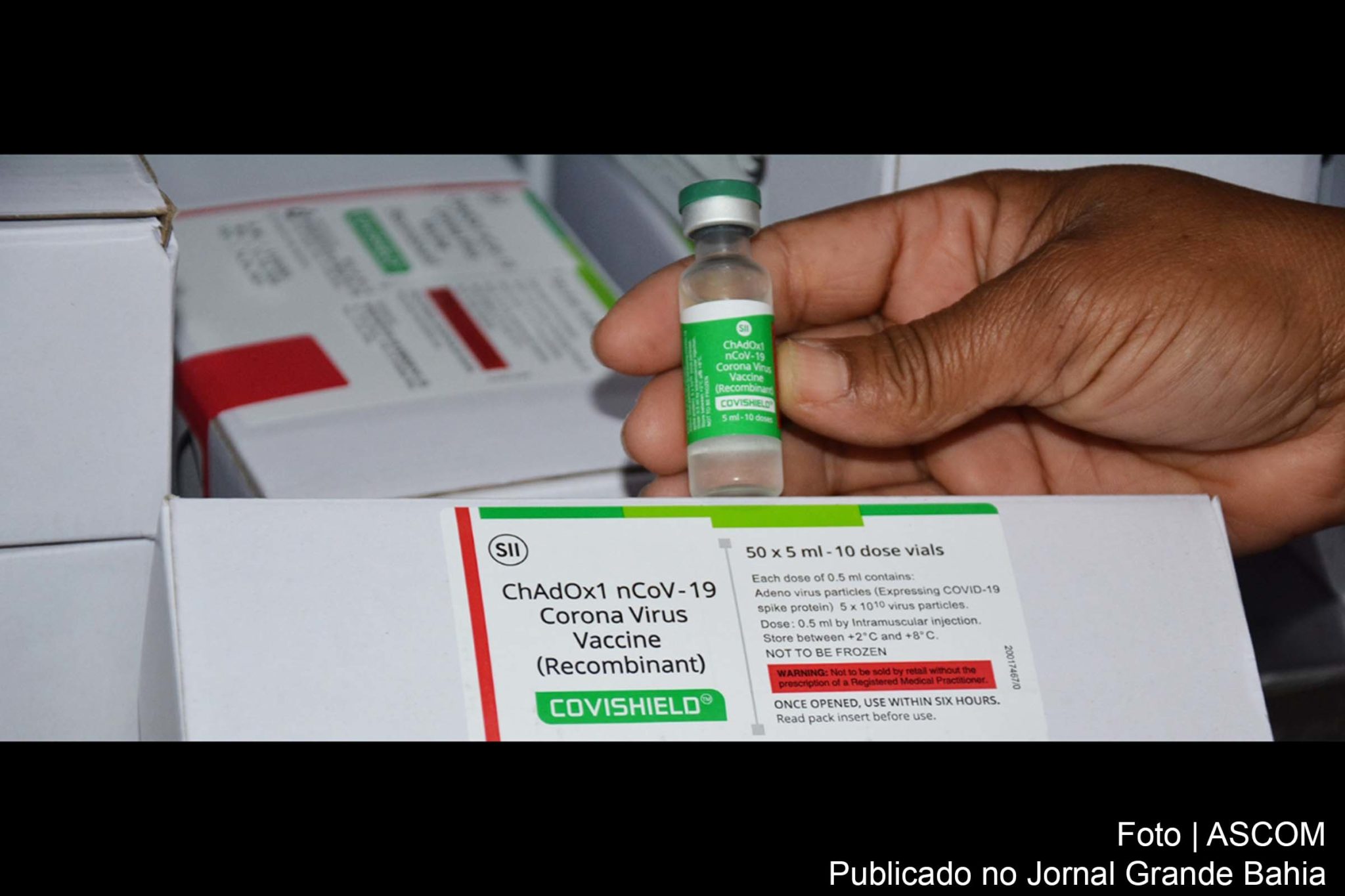 Feira de Santana vai receber 5 mil doses da vacina de Oxford e 2 mil doses da CoronaVac.