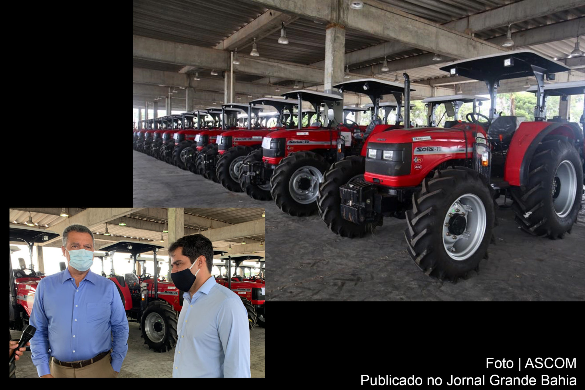 Governador Rui Costa entrega equipamentos agrícolas para prefeituras e associações.